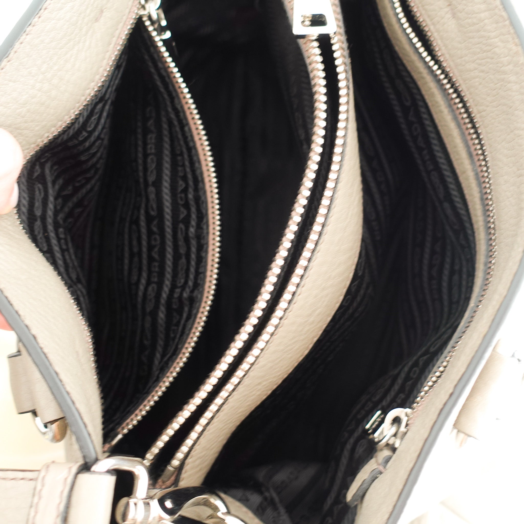 Prada Vitello Daino Taupe Tote Bag | Authentic Preloved - Reloved Again