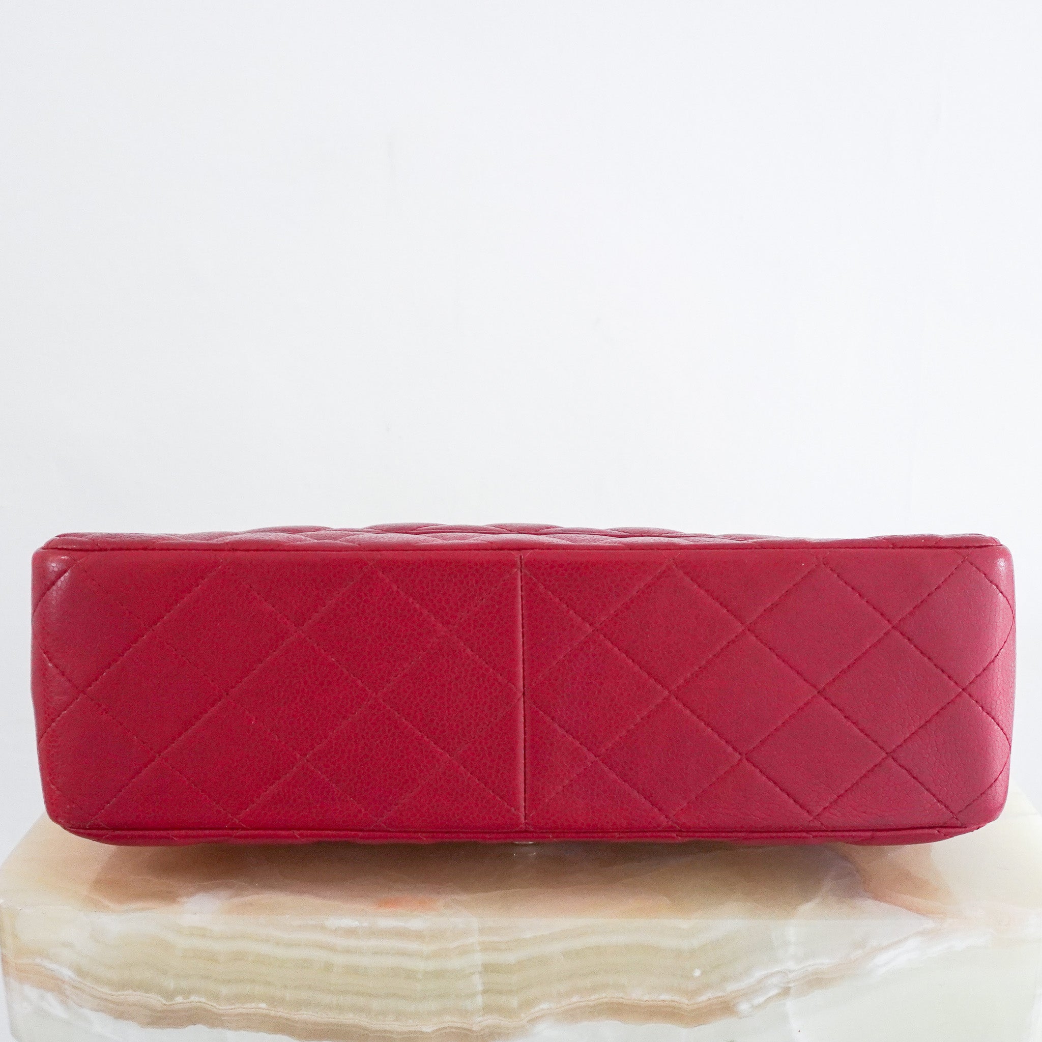 Chanel Jumbo Caviar Double Flap Bag in Red RRP £10,000 | Authentic Preloved - Reloved Again