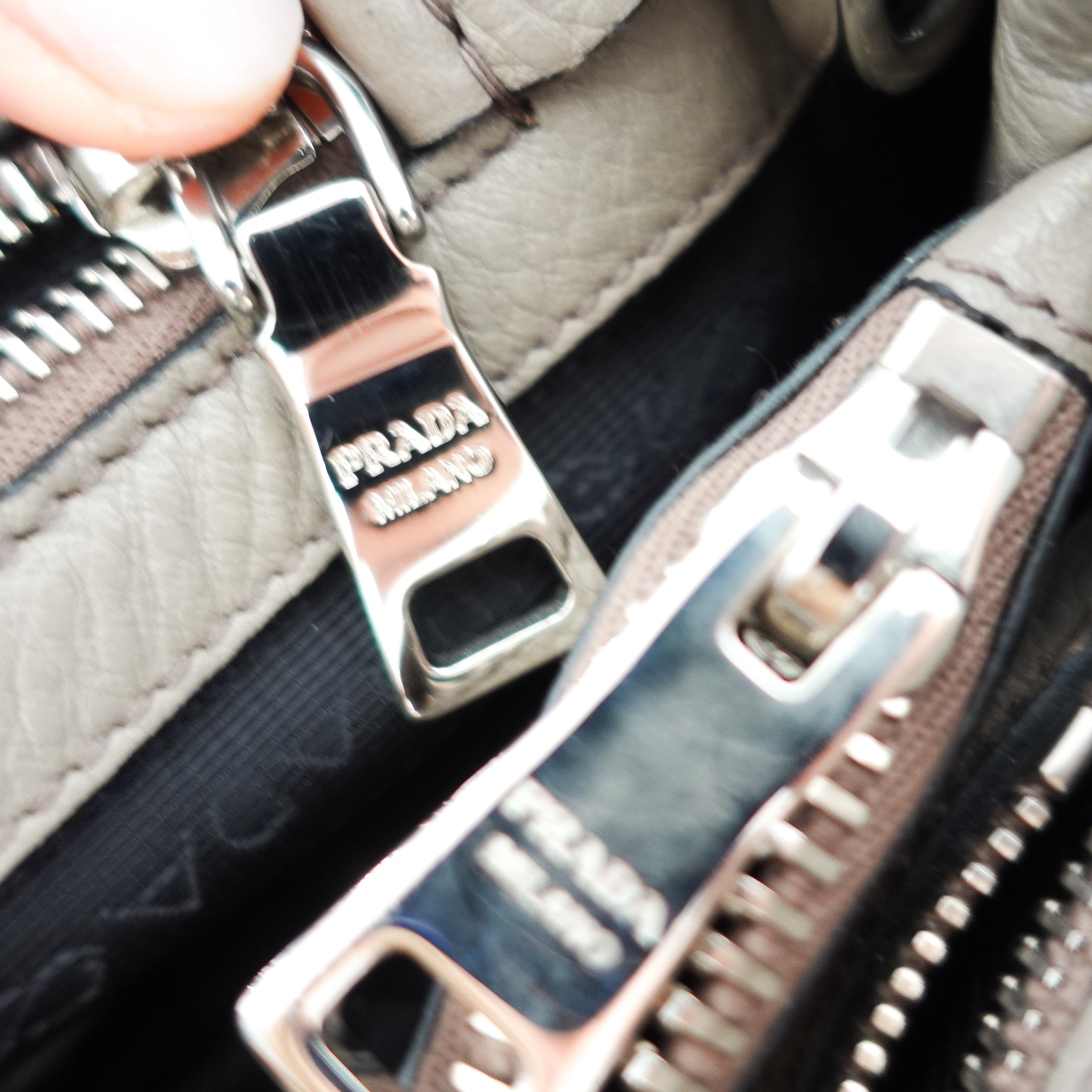 Prada Vitello Daino Taupe Tote Bag | Authentic Preloved - Reloved Again