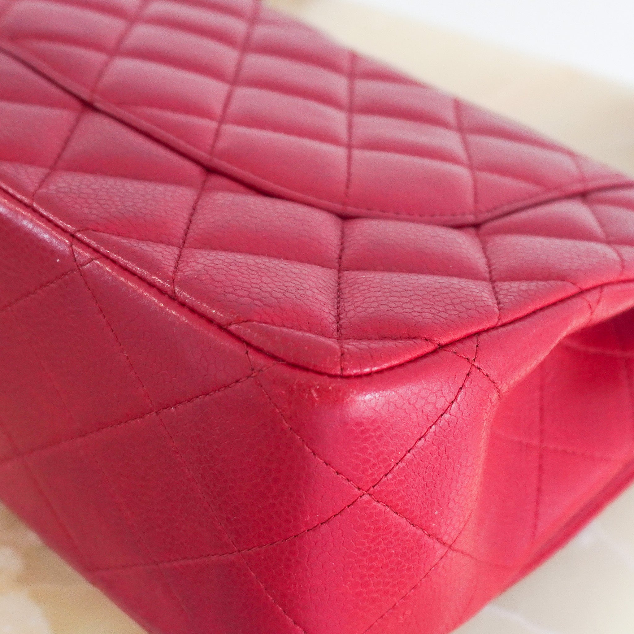 Chanel Jumbo Caviar Double Flap Bag in Red RRP £10,000 | Authentic Preloved - Reloved Again