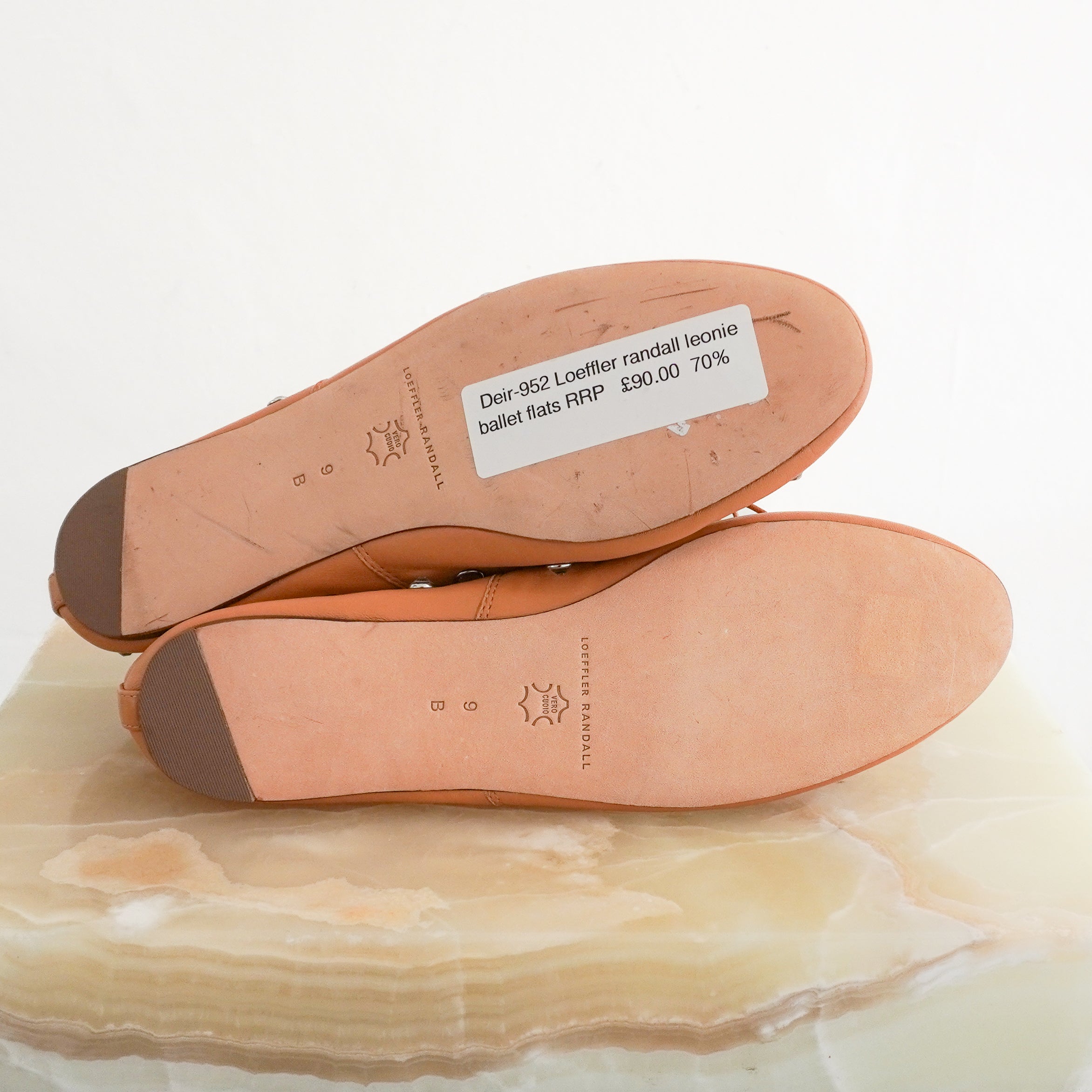 Loeffler Randall Leonie Ballet Flats in Nude Leather (RRP £350) | Authentic Preloved