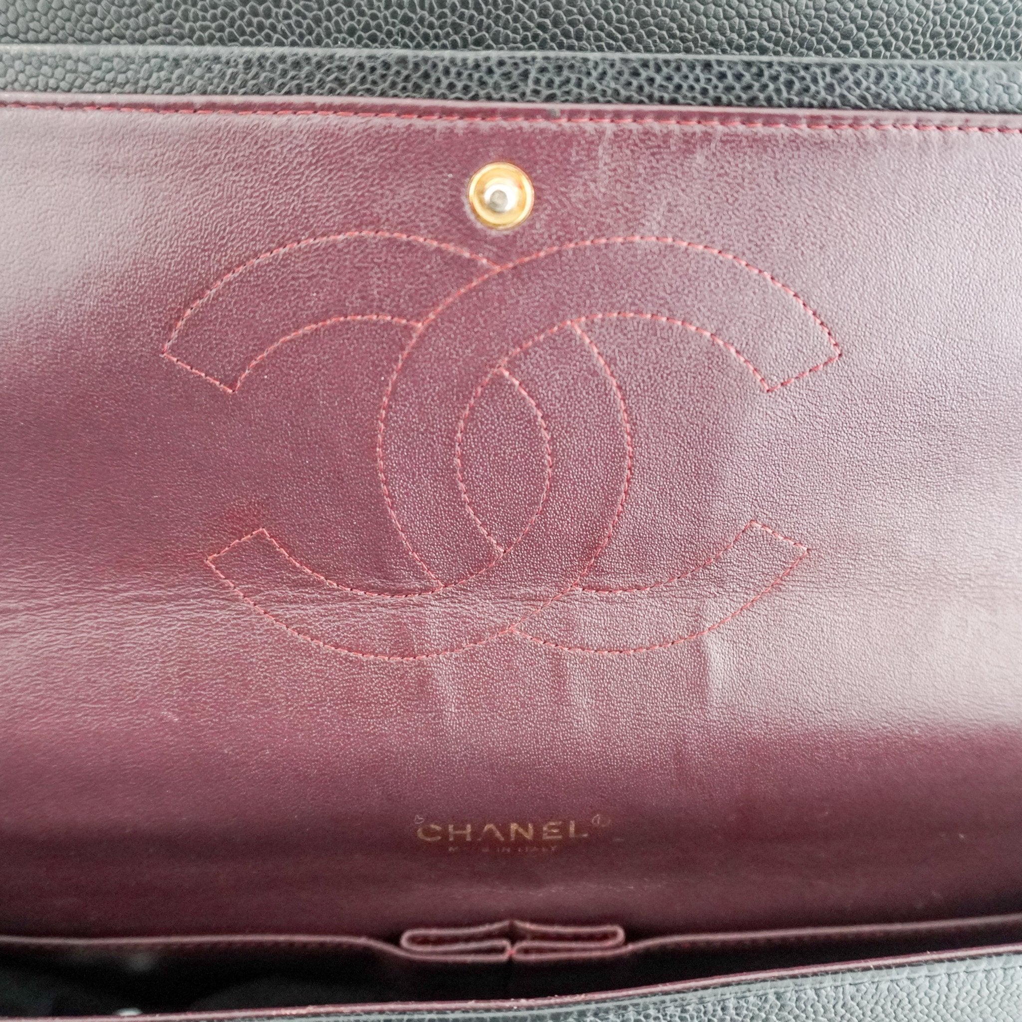 Chanel Jumbo Classic Double Flap Bag in Black Caviar Leather RRP (£10,350) | Authentic Preloved - Reloved Again