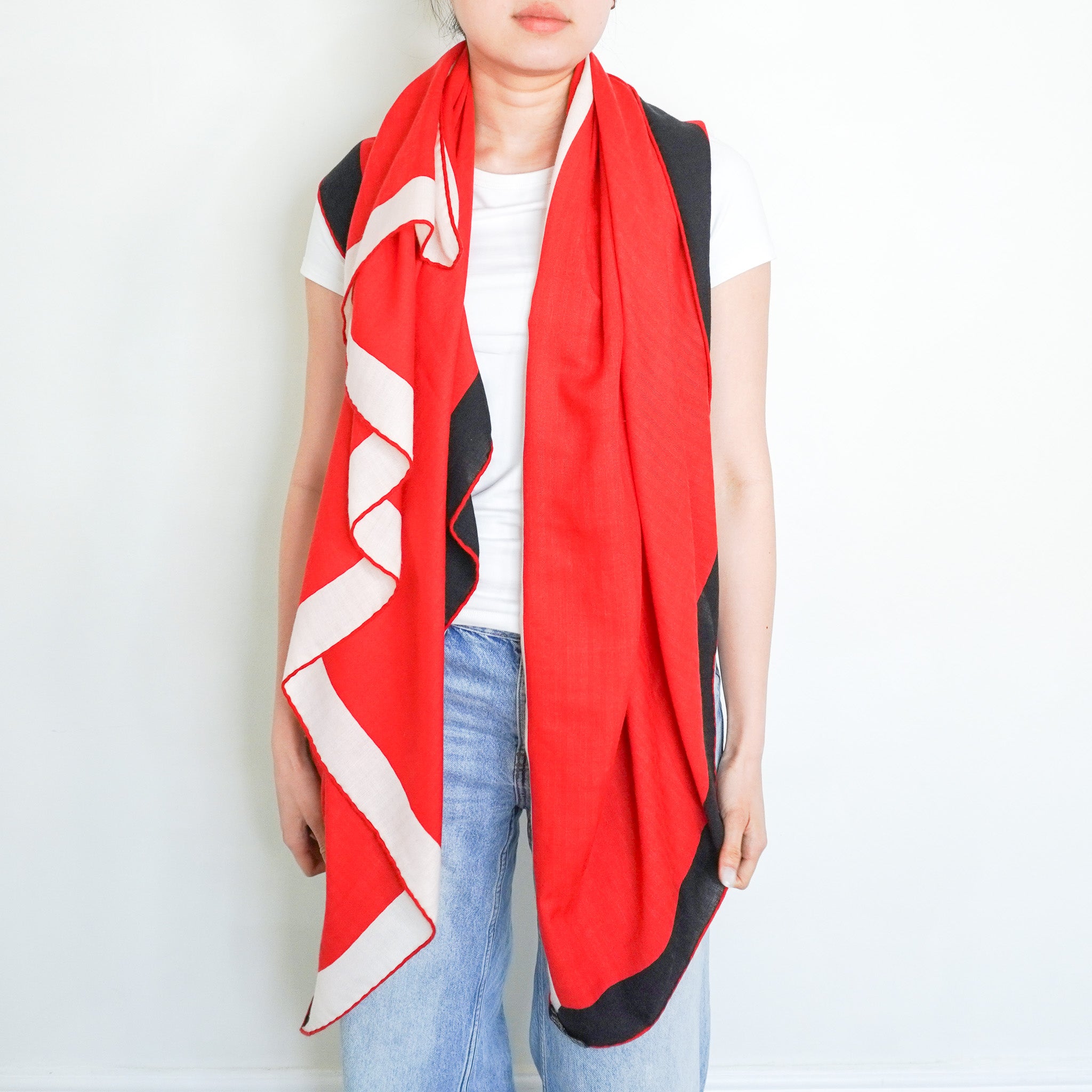 Hermes Red Shawl RRP £550 | Authentic Preloved FINAL SALE - Reloved Again