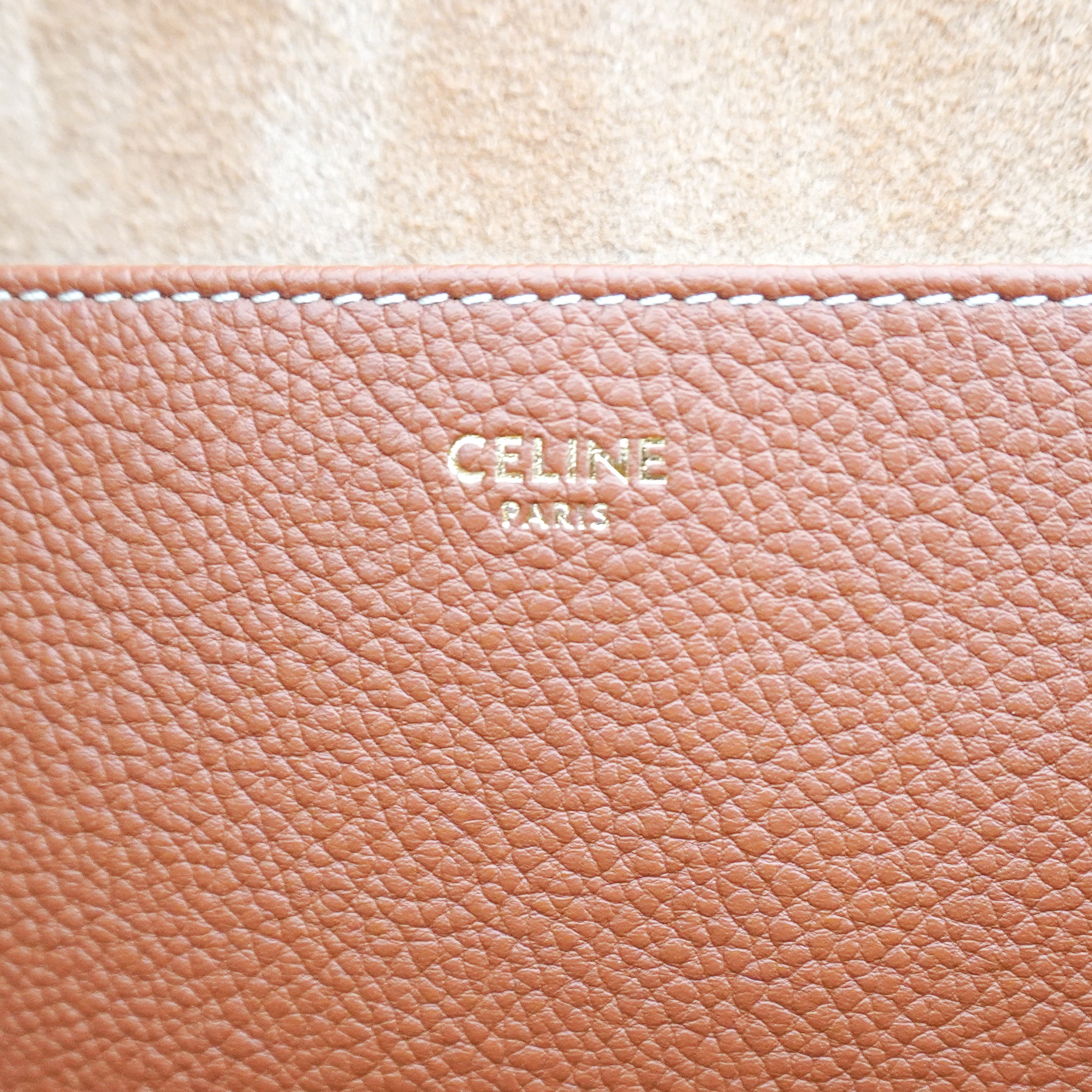 Celine Triomphe Cabas Anaïs Tote Bag in Tan Grained Calfskin (RRP £2300) | Authentic Preloved
