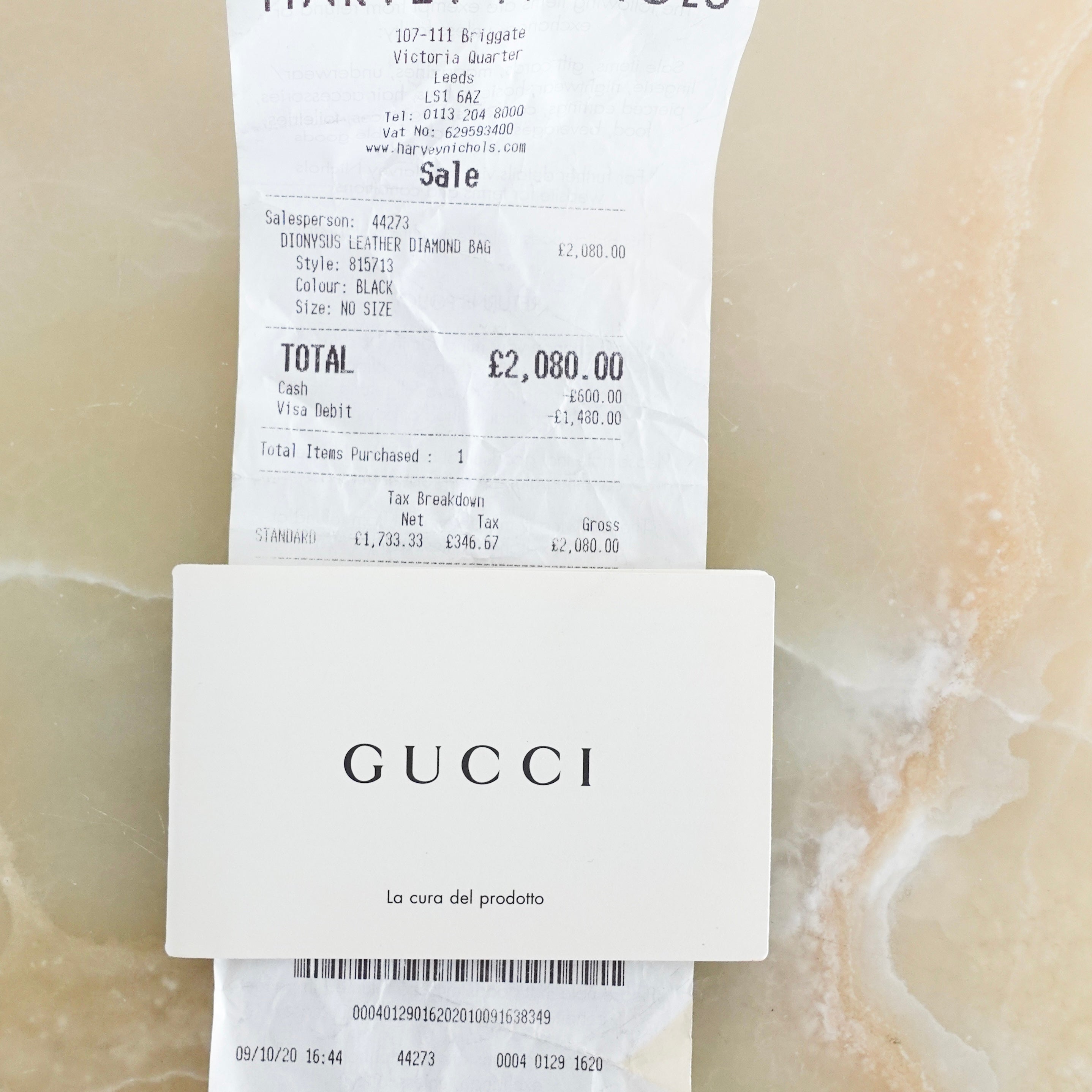 Gucci Dionysus Leather Diamond Black Bag RRP £2080 | Authentic Preloved