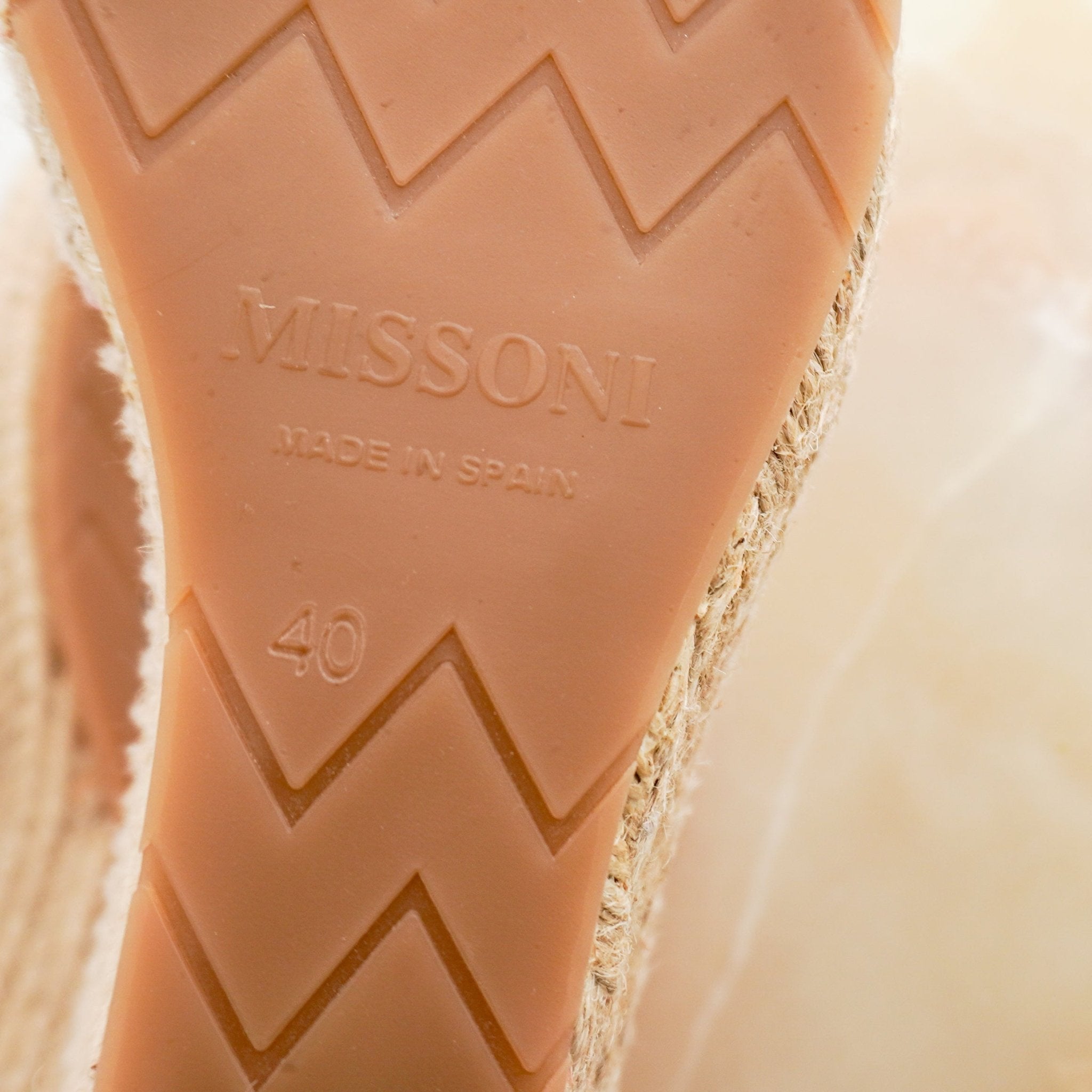 Missoni Pink Chevron Fabric Wedge Espadrilles (RRP £550) | Authentic Preloved - Reloved Again