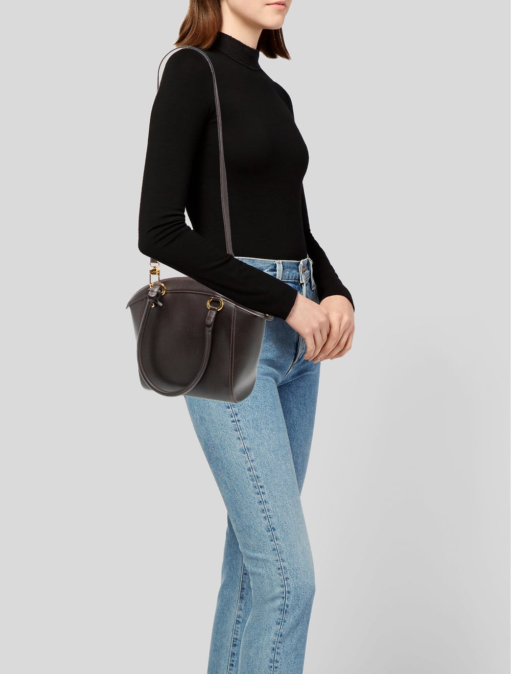 Delvaux Vintage Charme Bag in Black Calf Leather with Gold-Tone Hardware (RRP £3700) | Authentic Preloved - Reloved Again