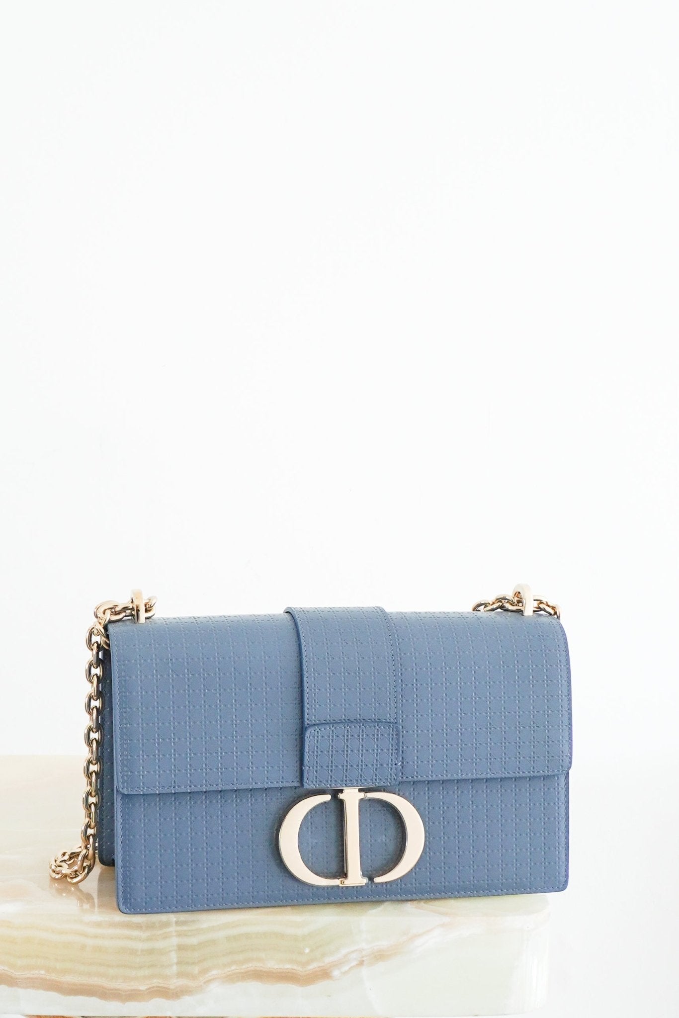 Dior 30 Montaigne Flap Shoulder Bag in Blue RRP £2690 | Authentic Preloved - Reloved Again