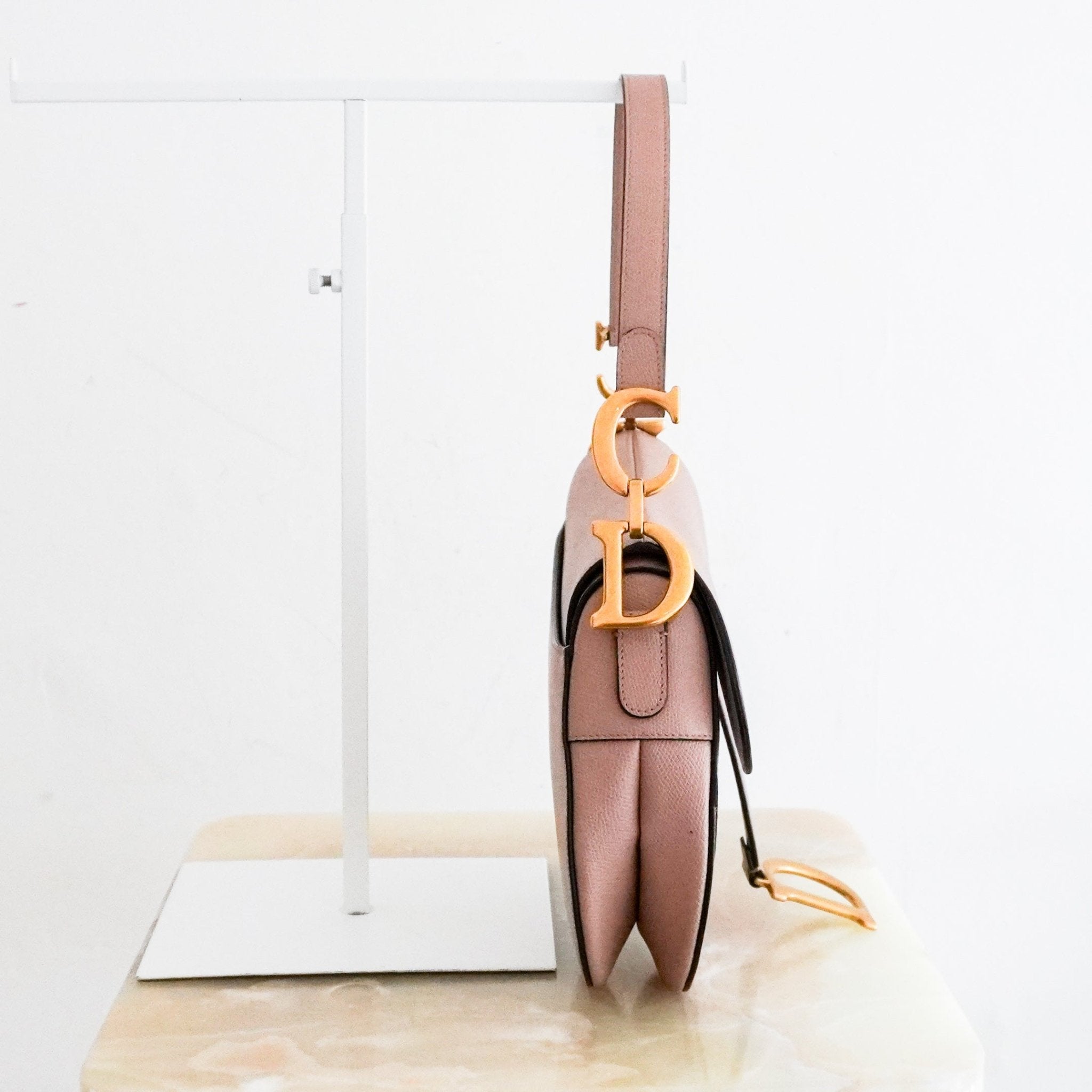 Dior Blush Grained Calfskin Saddle Bag RRP £3450 | Authentic Preloved - Reloved Again