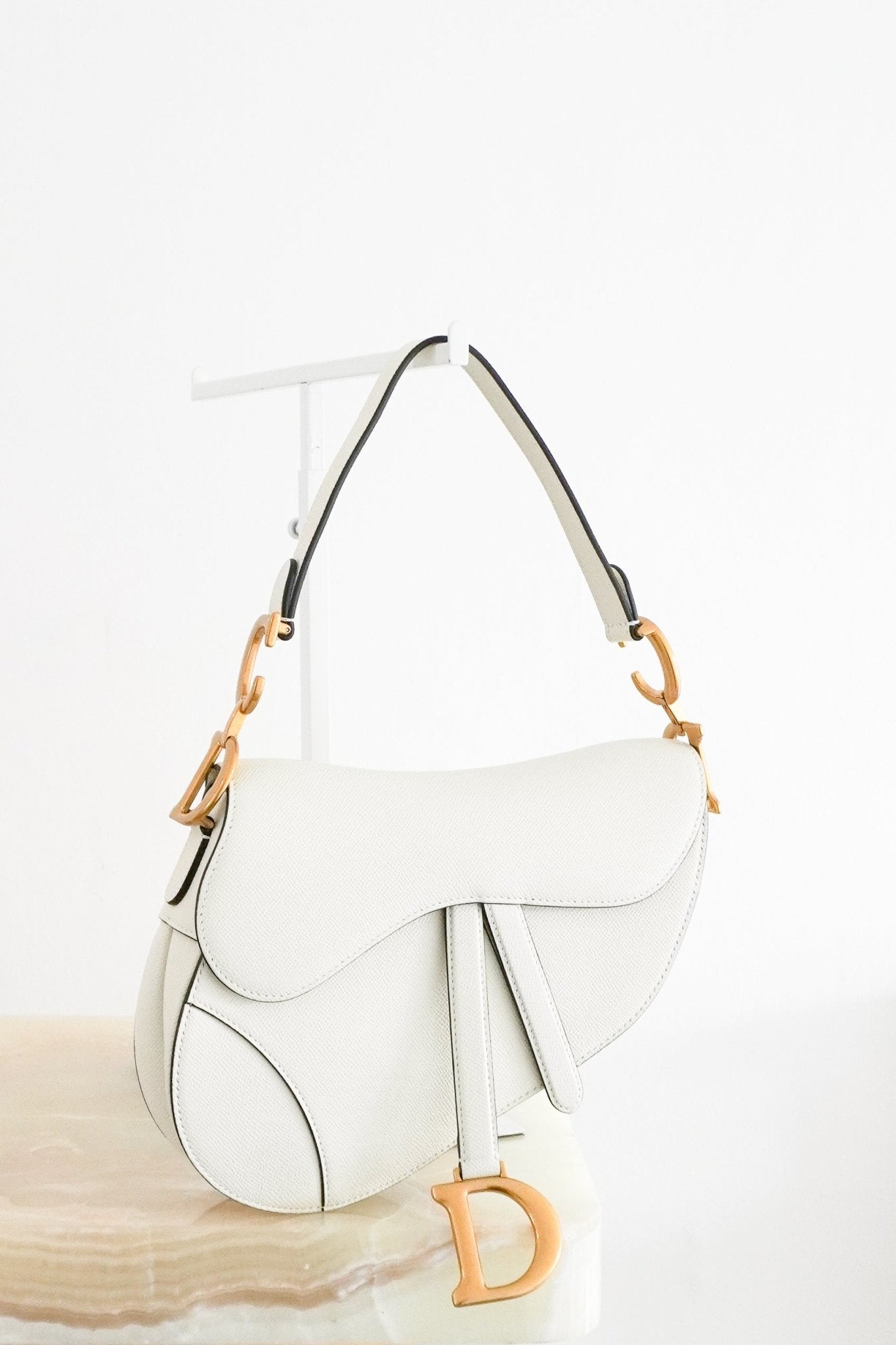 Dior Latte Saddle Bag with Strap (RRP £3500) | Authentic Preloved - Reloved Again