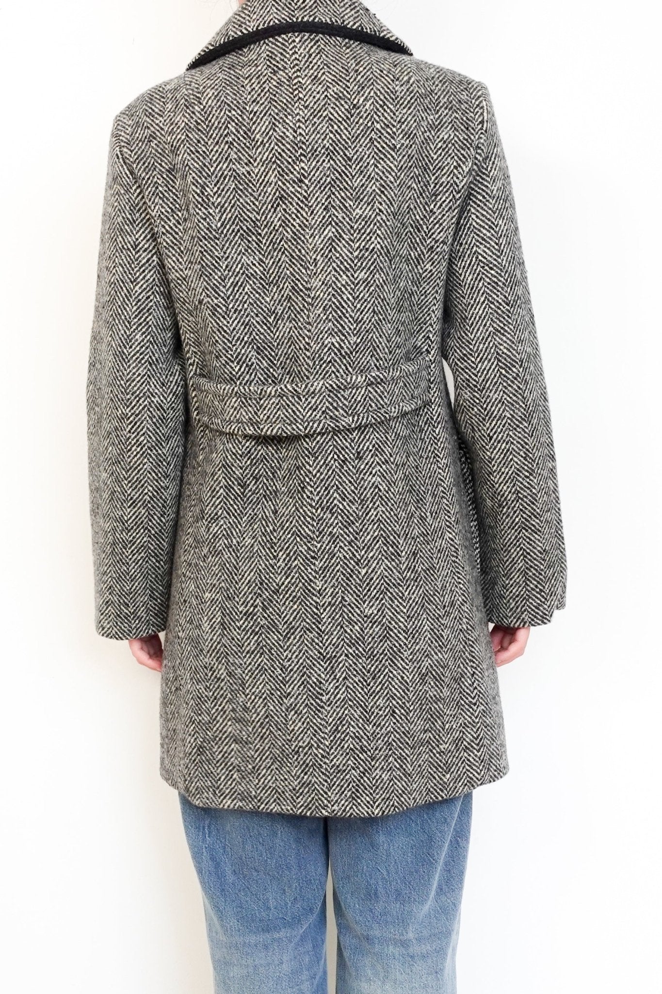 NEW Doen Bonnaire Coat Herringbone RRP £700 | Authentic Preloved - Reloved Again