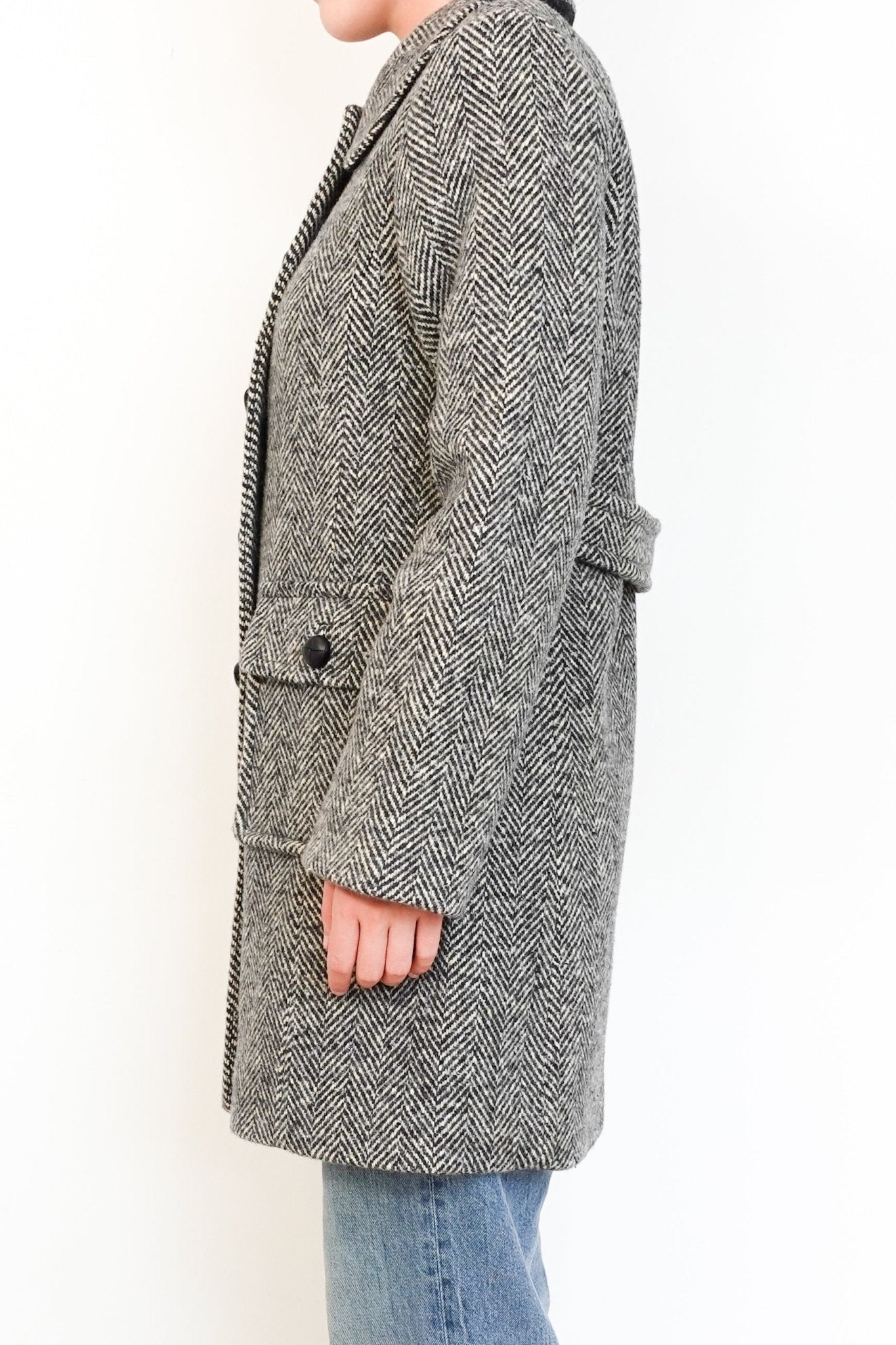 NEW Doen Bonnaire Coat Herringbone RRP £700 | Authentic Preloved - Reloved Again