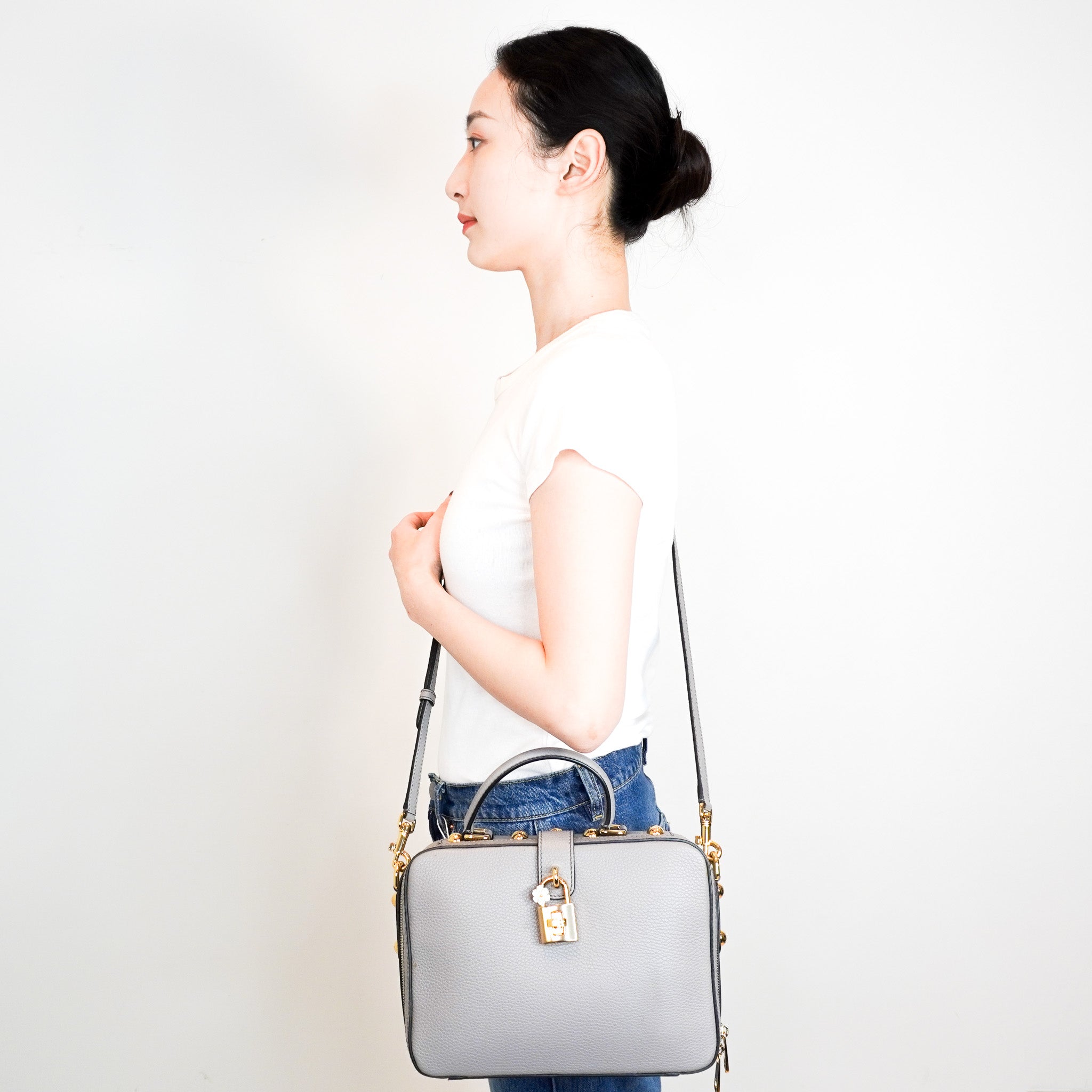 Dolce & Gabbana Rosario Box Top Handle Bag | Authentic Preloved - Reloved Again