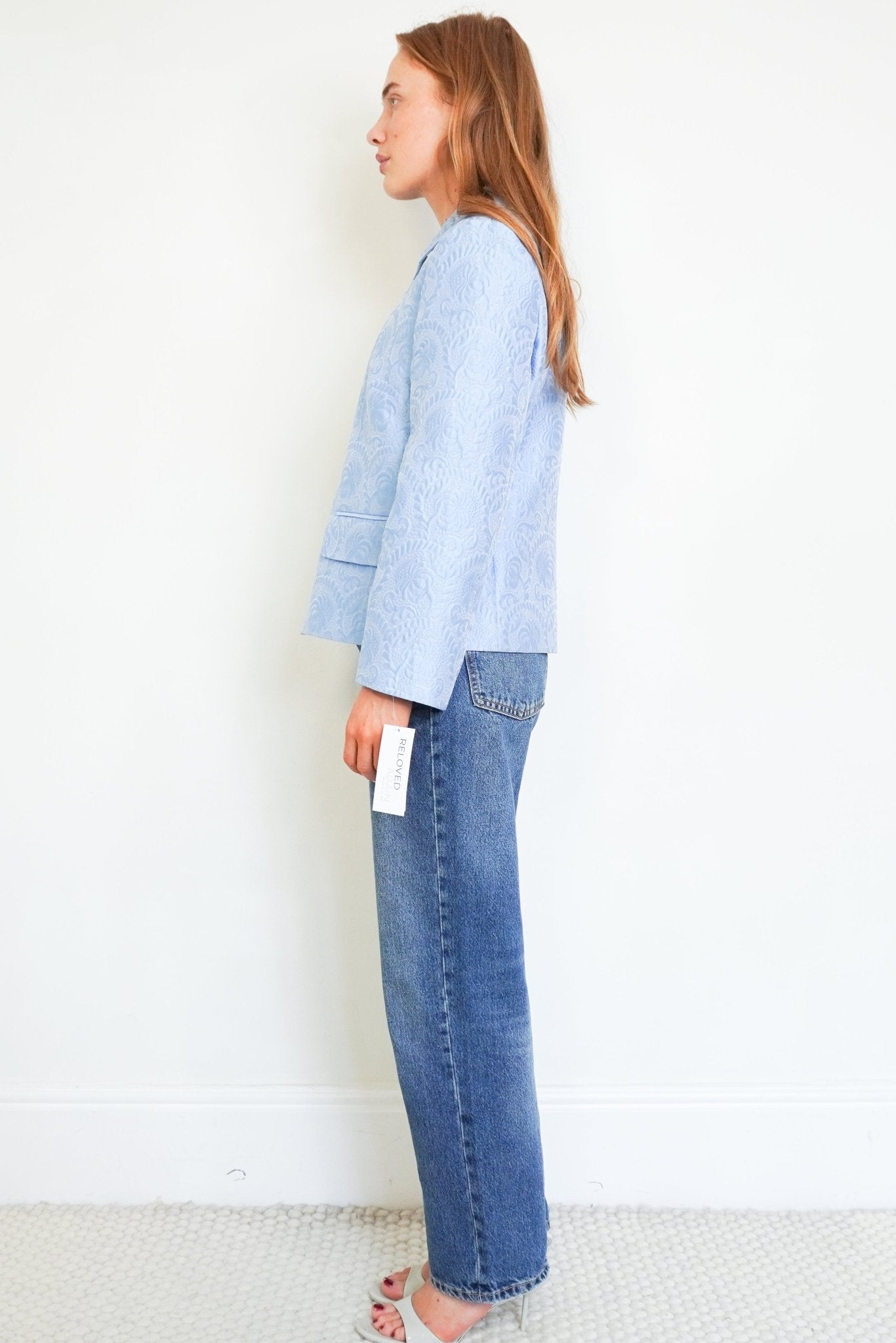 Dolce & Gabbana Light Blue Jacquard Floral Jacket (RRP £1925) | Authentic Preloved - Reloved Again