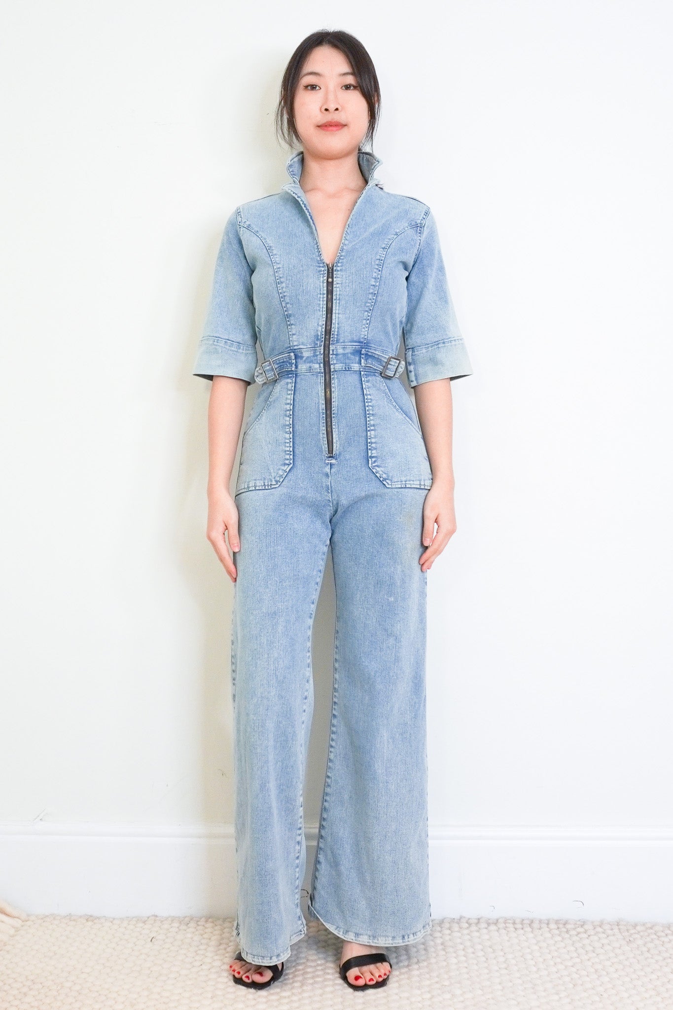Donna-Ida-Blue-Denim-Jumpsuit-front-picture-chelsea-london