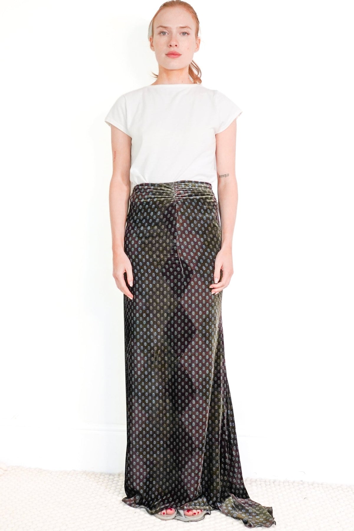 Dries Van Noten Printed Velvet Salix Skirt (RRP £1200) | Authentic Preloved - Reloved Again
