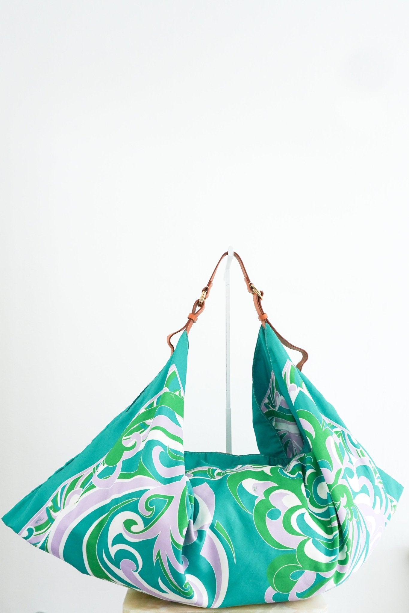 Emilio Pucci Green Silk Tote Bag RRP £800 | Authentic Preloved - Reloved Again
