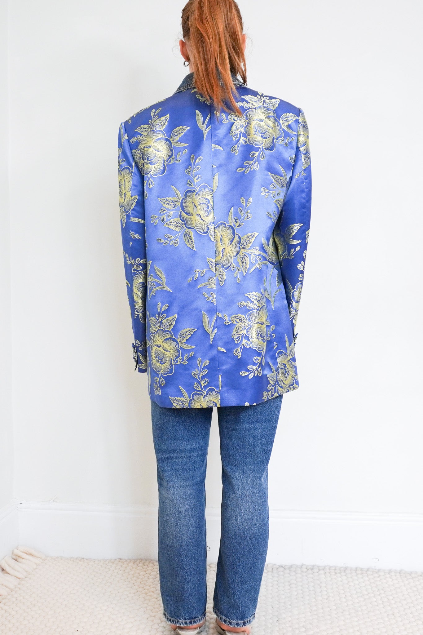 Etro Silk Blend Evening Blazer in Blue | Authentic Preloved - Reloved Again