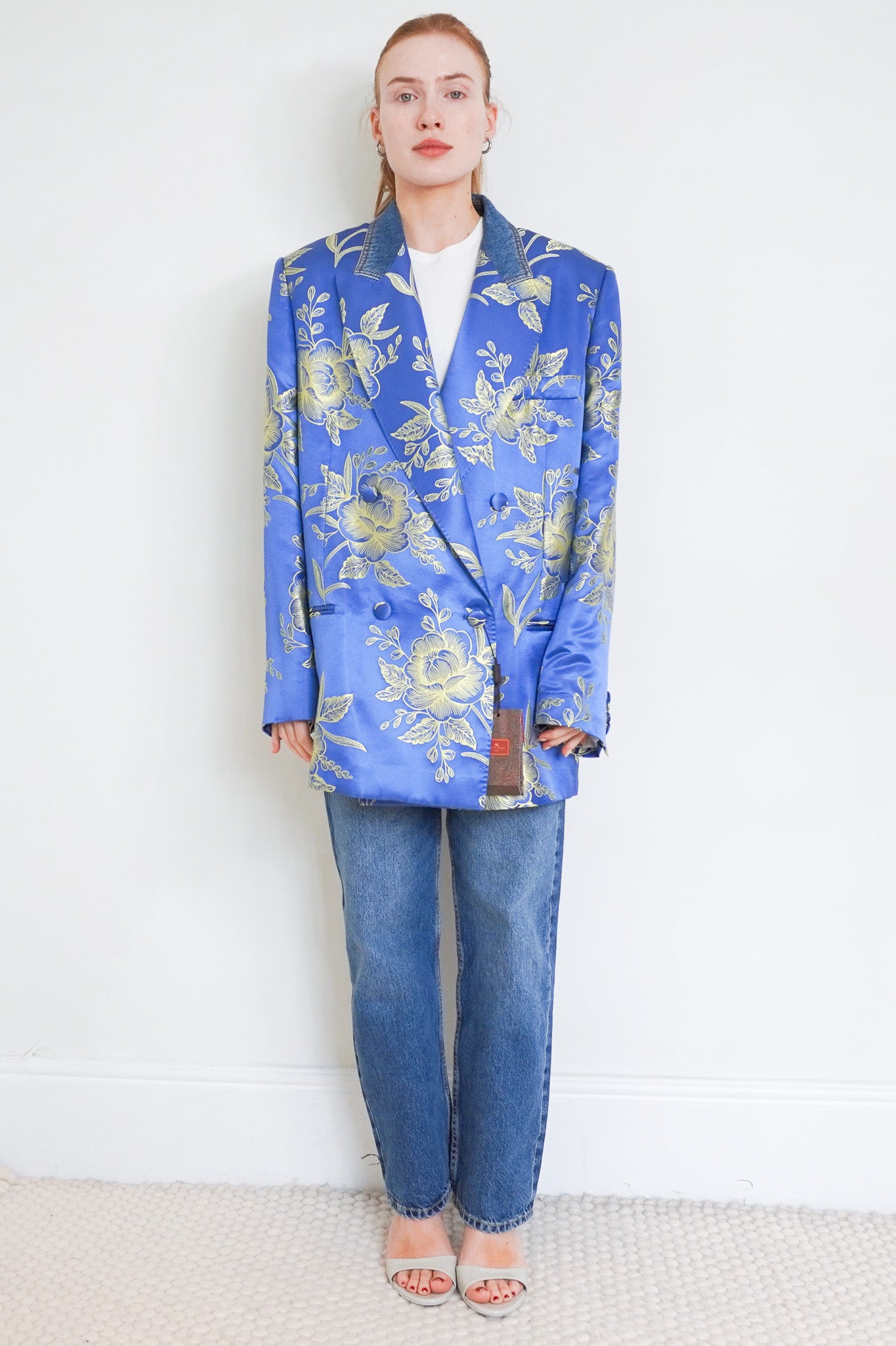 Etro Silk Blend Evening Blazer in Blue | Authentic Preloved - Reloved Again