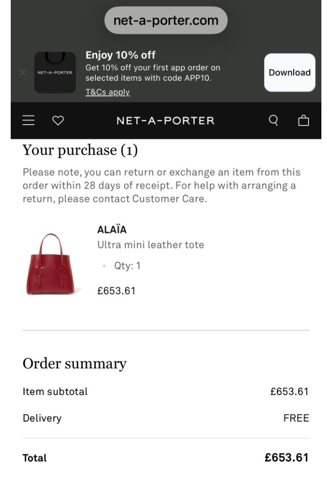 Alaïa Mina 16 Micro Bag in Red (RRP £1000) | Authentic Preloved