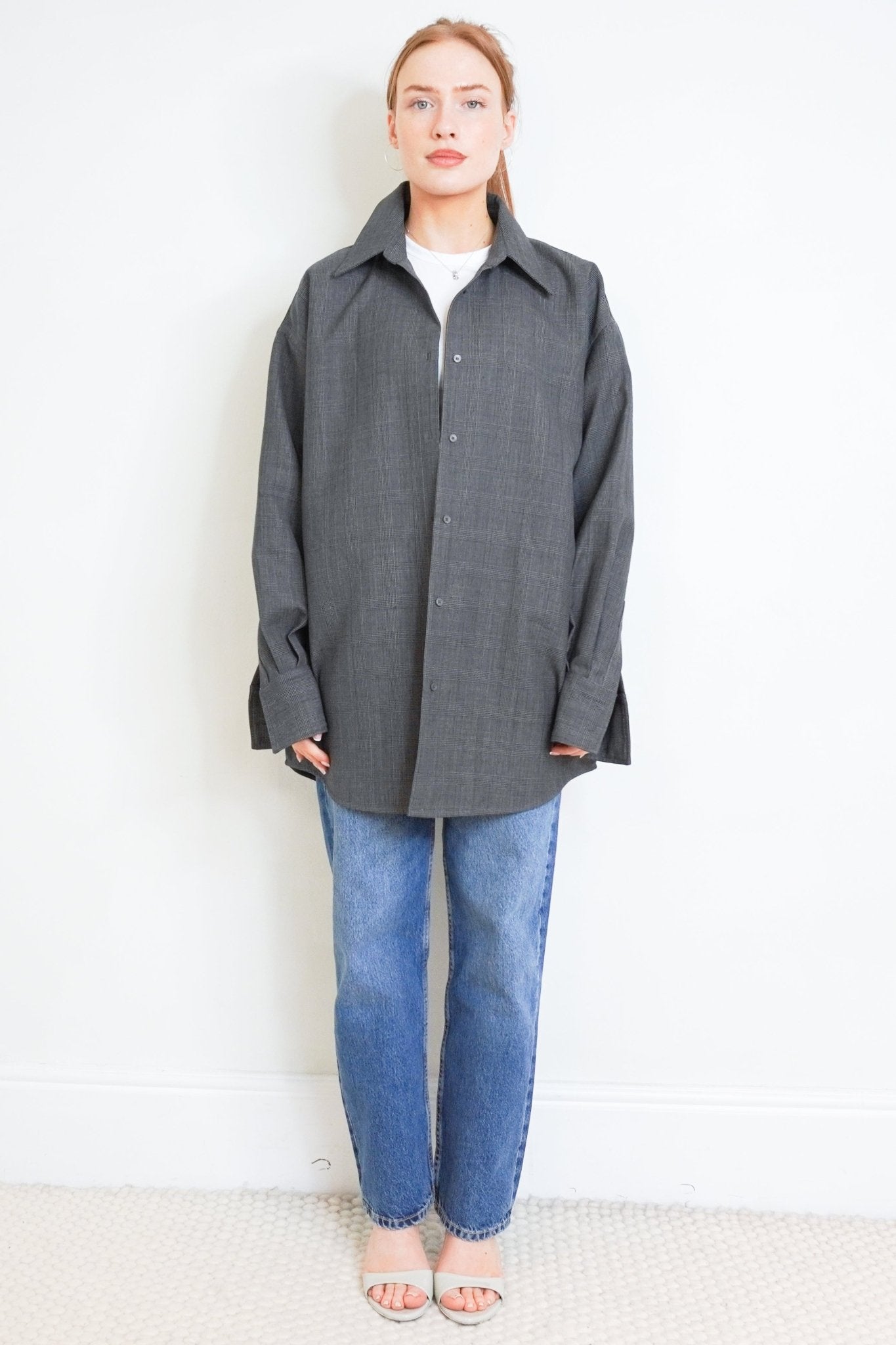 Fabiana Filippi Grey Checkered Shirt RRP £500 | Authentic Preloved - Reloved Again