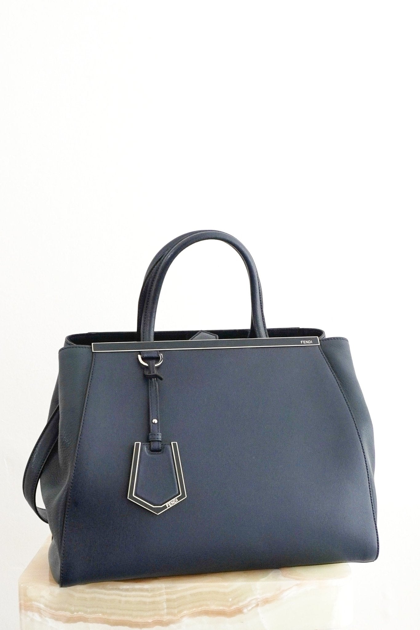 Fendi Medium 2Jours Crossbody Bag in Navy RRP £2000 | Authentic Preloved - Reloved Again