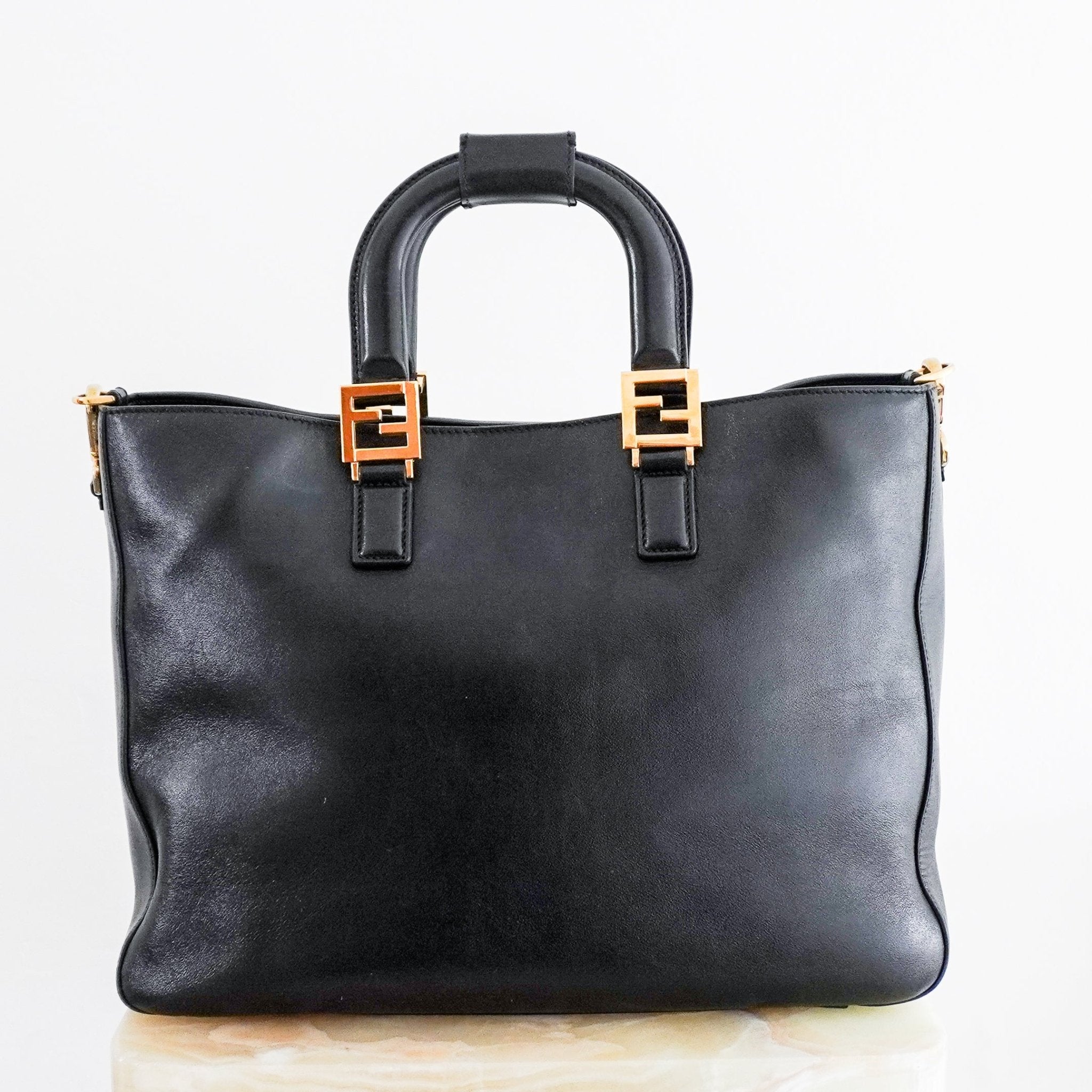 Fendi Selleria FF Handle Tote in Black RRP £2738 | Authentic Preloved - Reloved Again