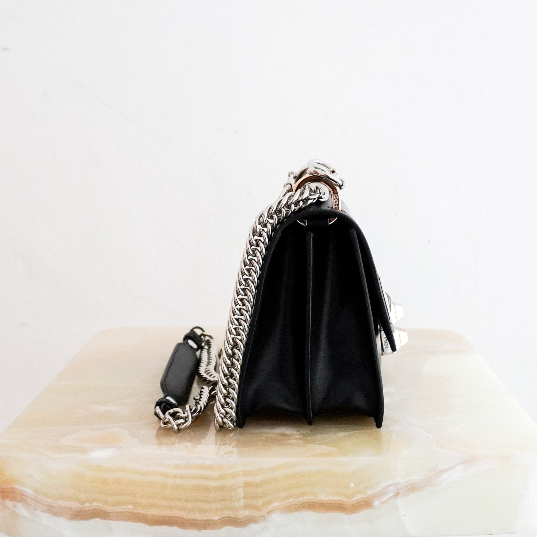 Fendi Small Kan I Monster Eyes Crossbody Bag in Black RRP £1890 | Authentic Preloved - Reloved Again