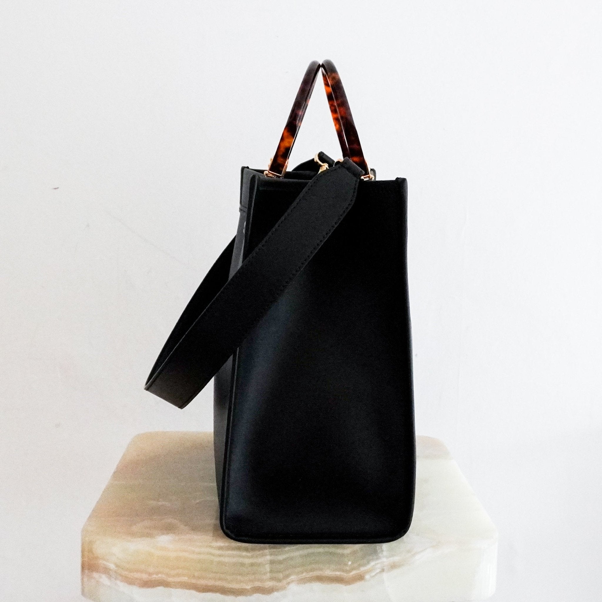 Fendi Sunshine Medium Black Leather Tote Bag RRP £2250 | Authentic Preloved - Reloved Again