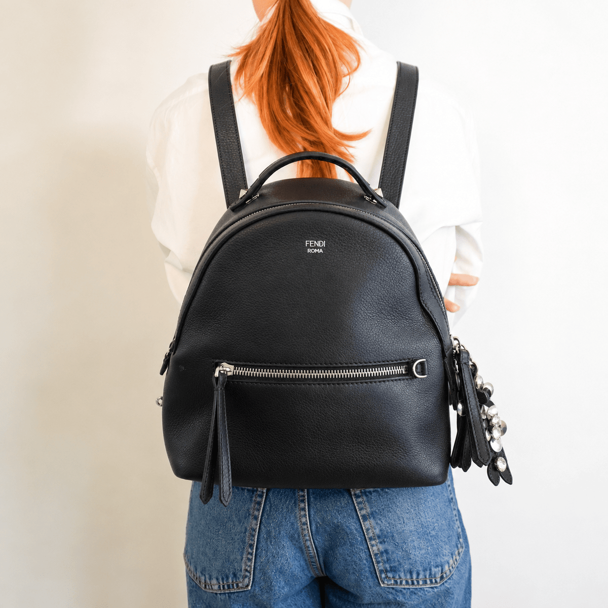 Fendi By The Way Black Leather Backpack (RRP £1650) | Authentic Preloved