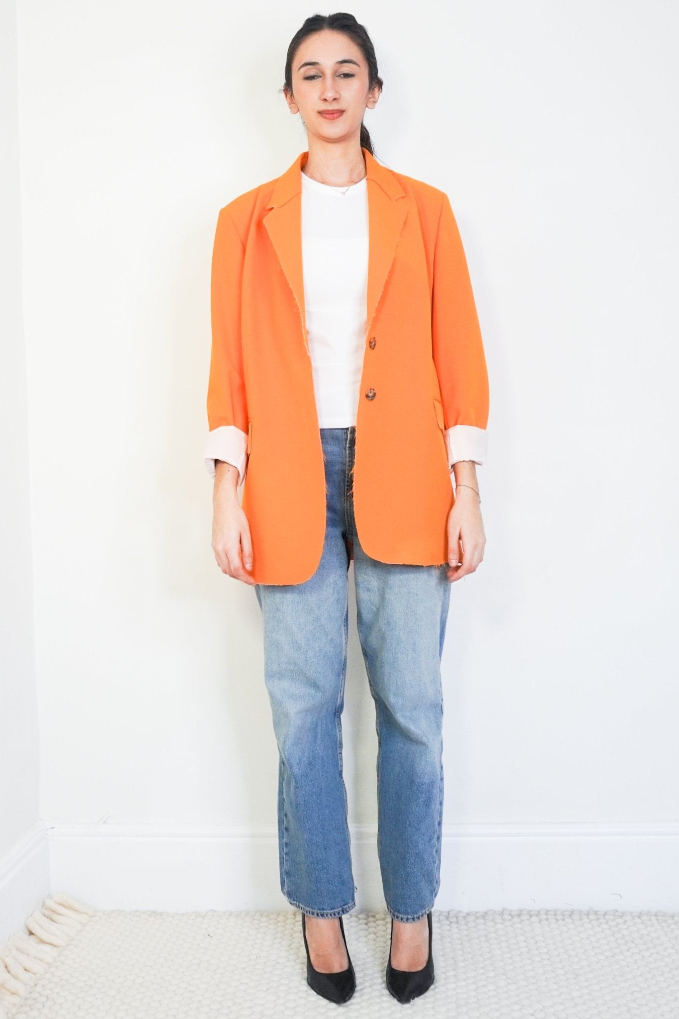 Frame Orange Frayed Edge Blazer RRP £575 | Authentic Preloved - Reloved Again