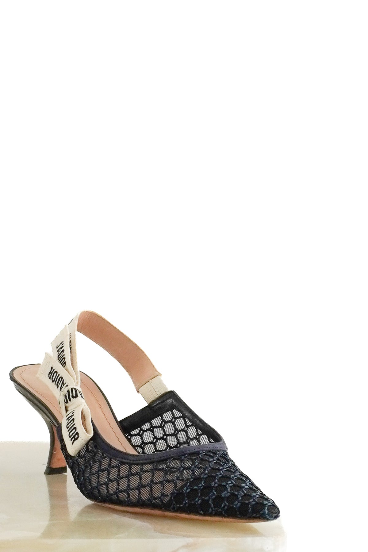 Font: Dior Jadior Mesh Indigo Slingback