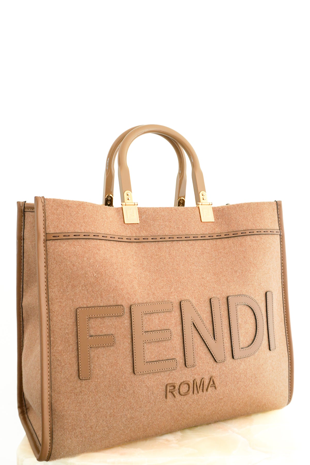 Front: Fendi Roma Wool Tote Bag