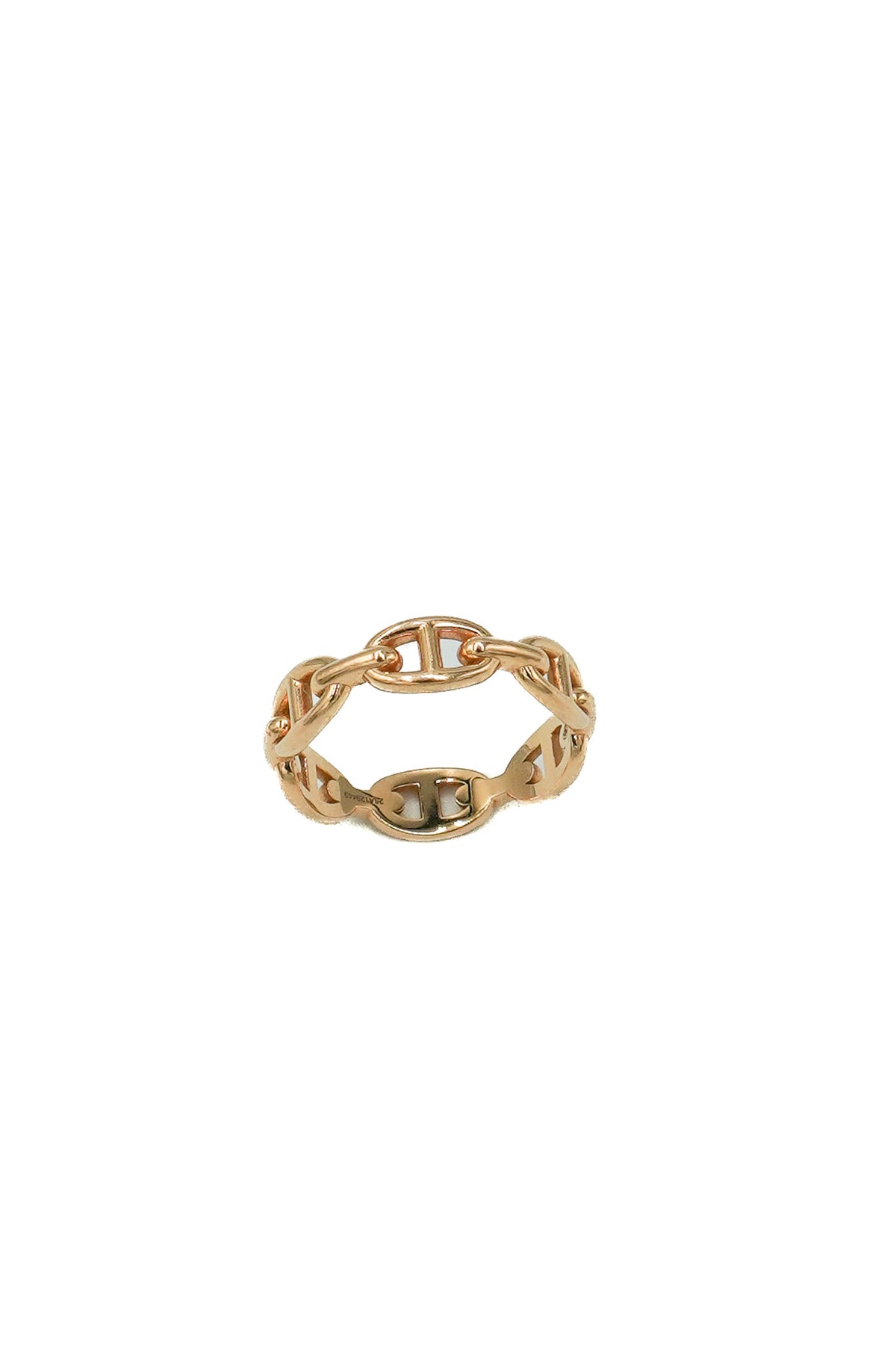 Front: Hermès Chaîne d’Ancre Enchaînée Ring 18ct Rose Gold