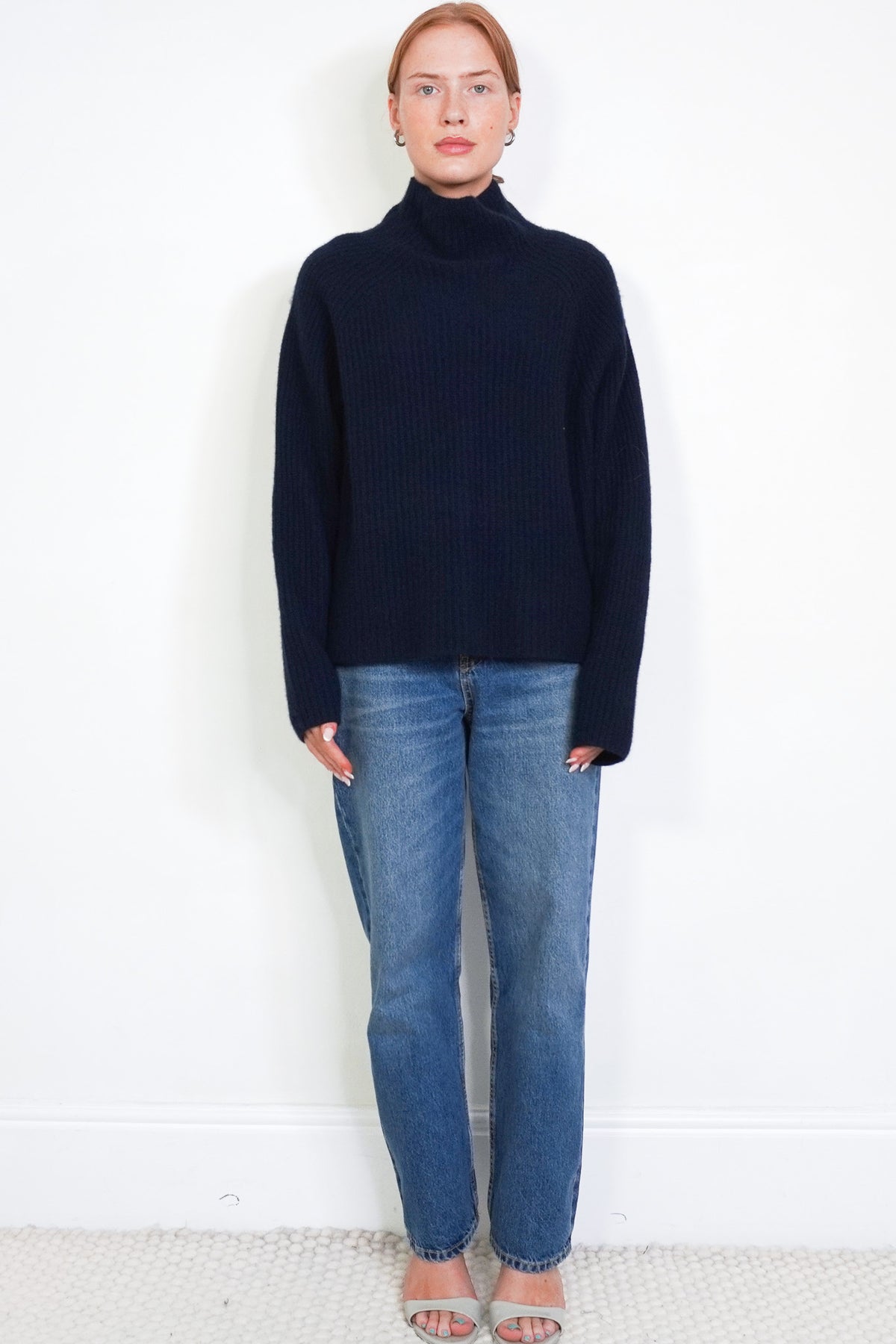 Front Image: 360 Cashmere navy Jumper