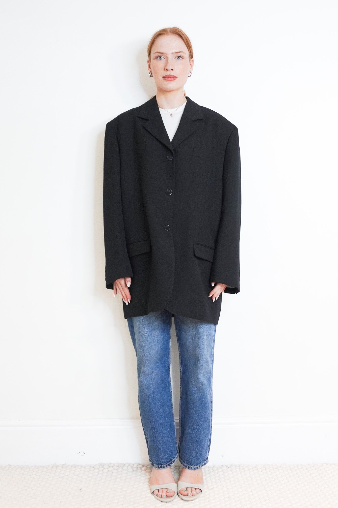 Front Image: Acne Studios Juylie Suit Blazer in Black Chelsea London