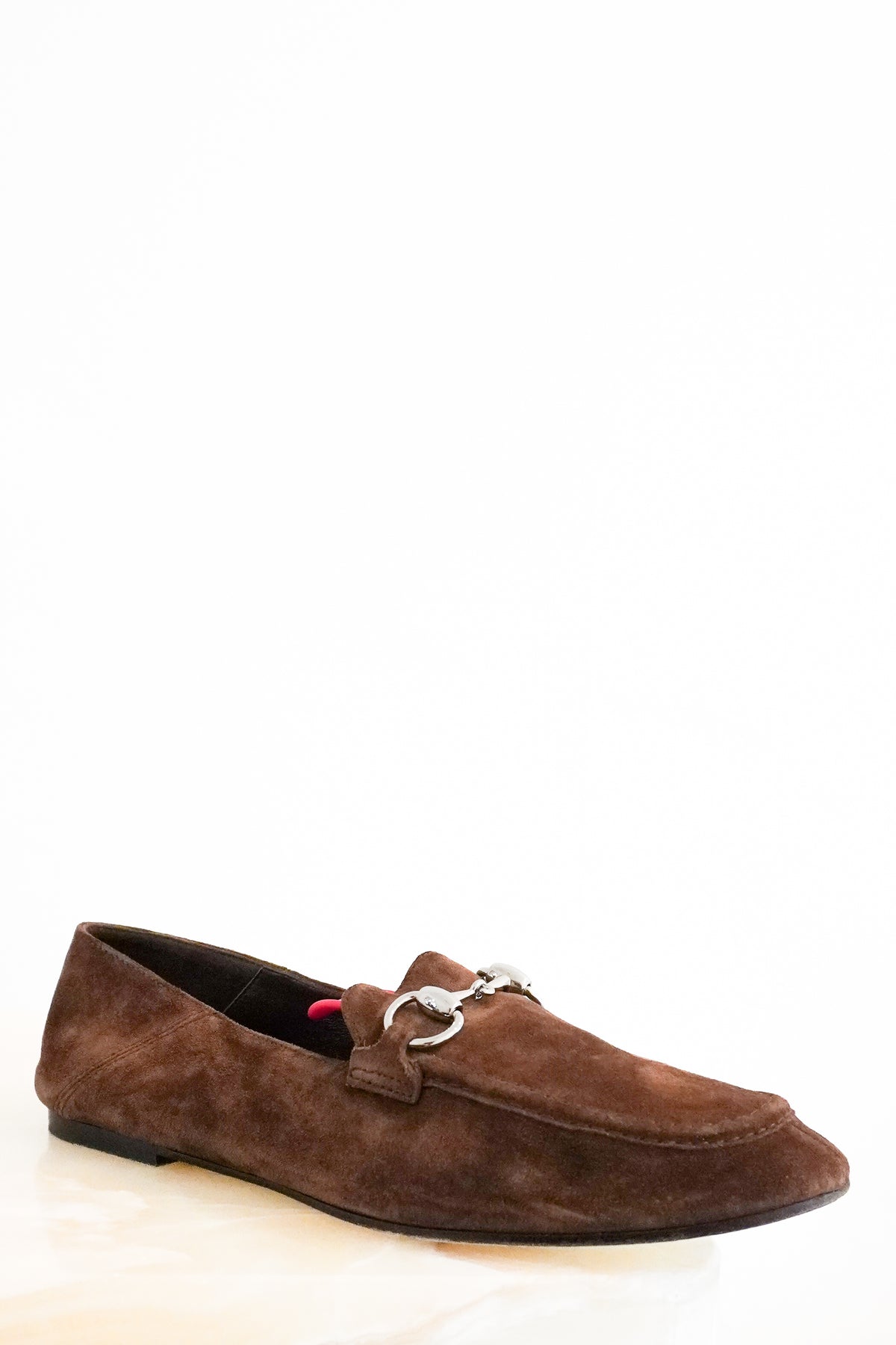 Front Image: Gucci Jordaan Soft loafer in Dark Brown Suede