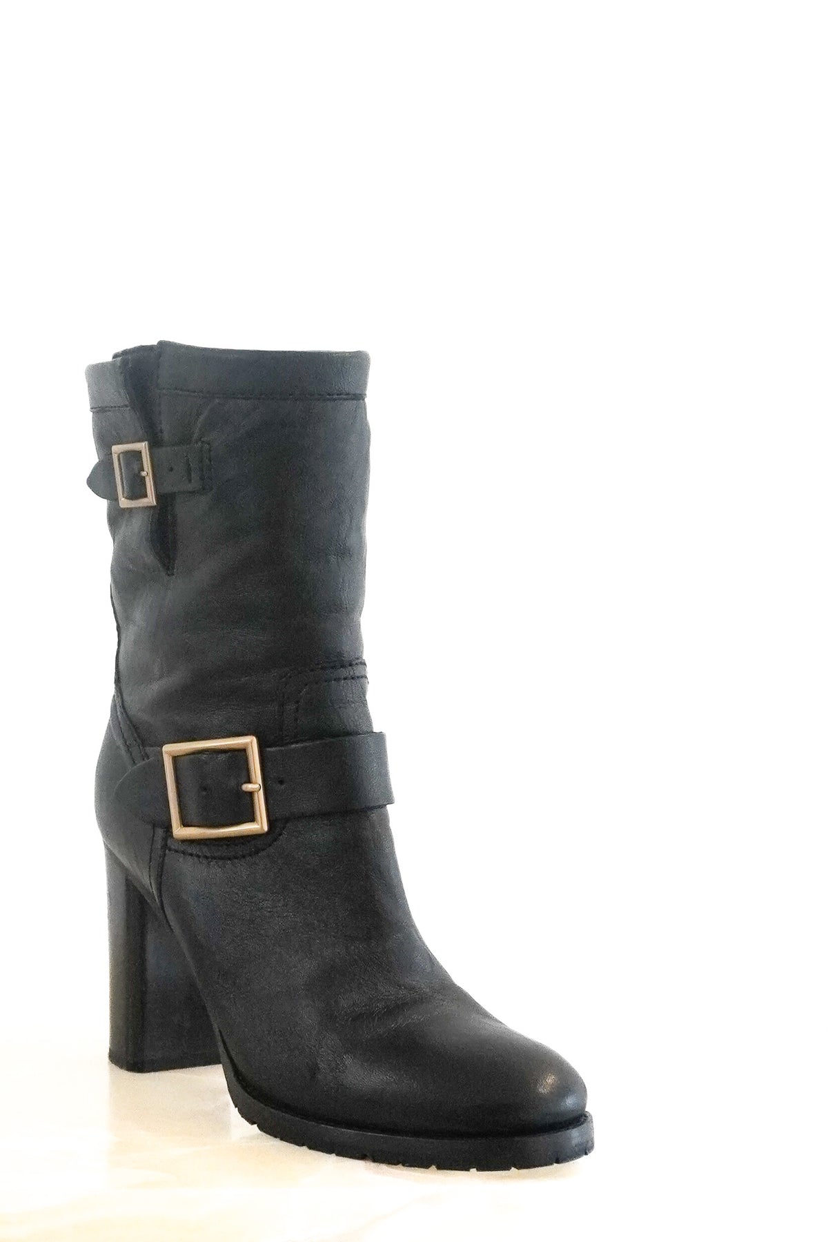 Front Image: Jimmy Choo Biker Boots Black