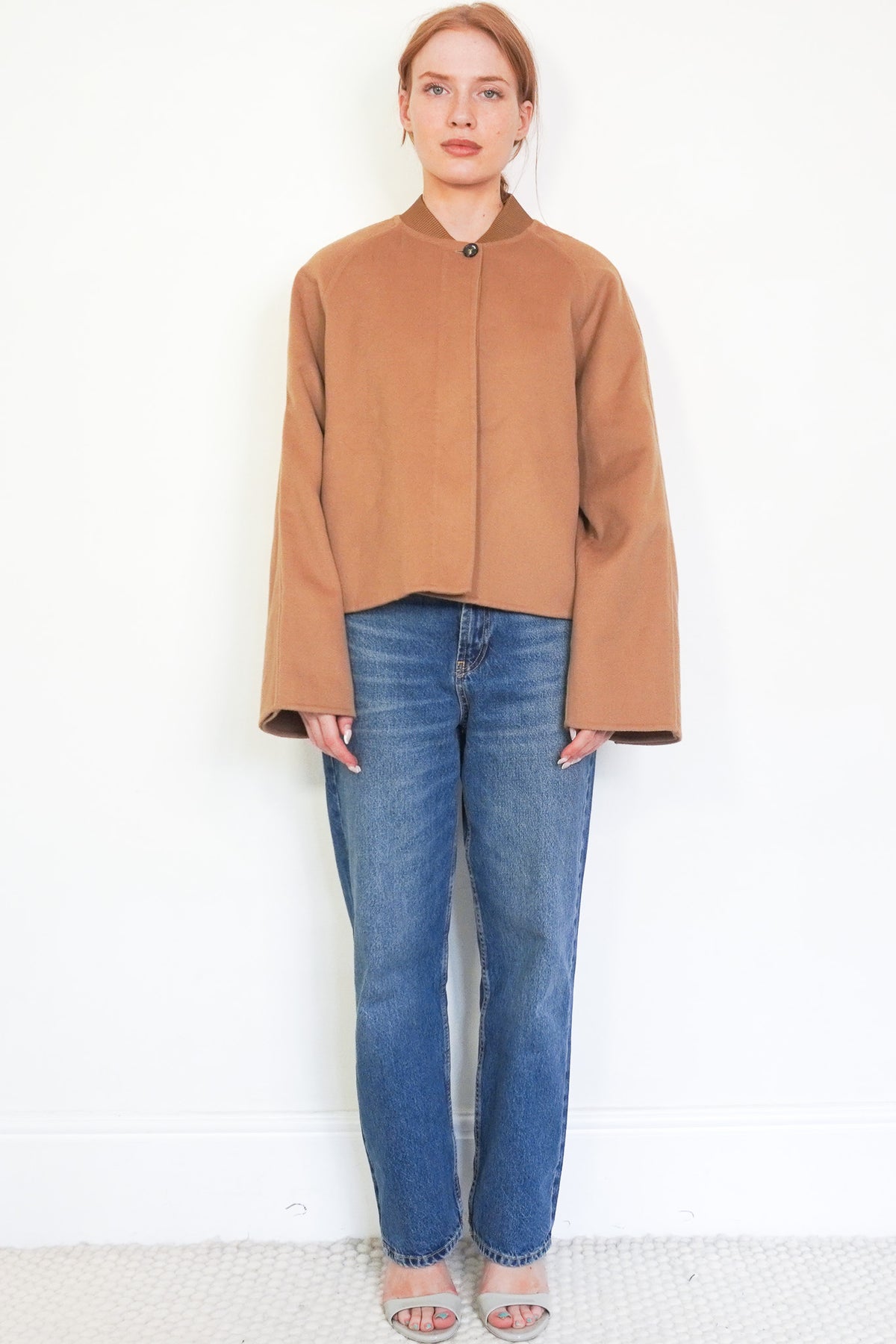 Front Image: Loewe Cropped Cape Bomber Jacket Chelsea London