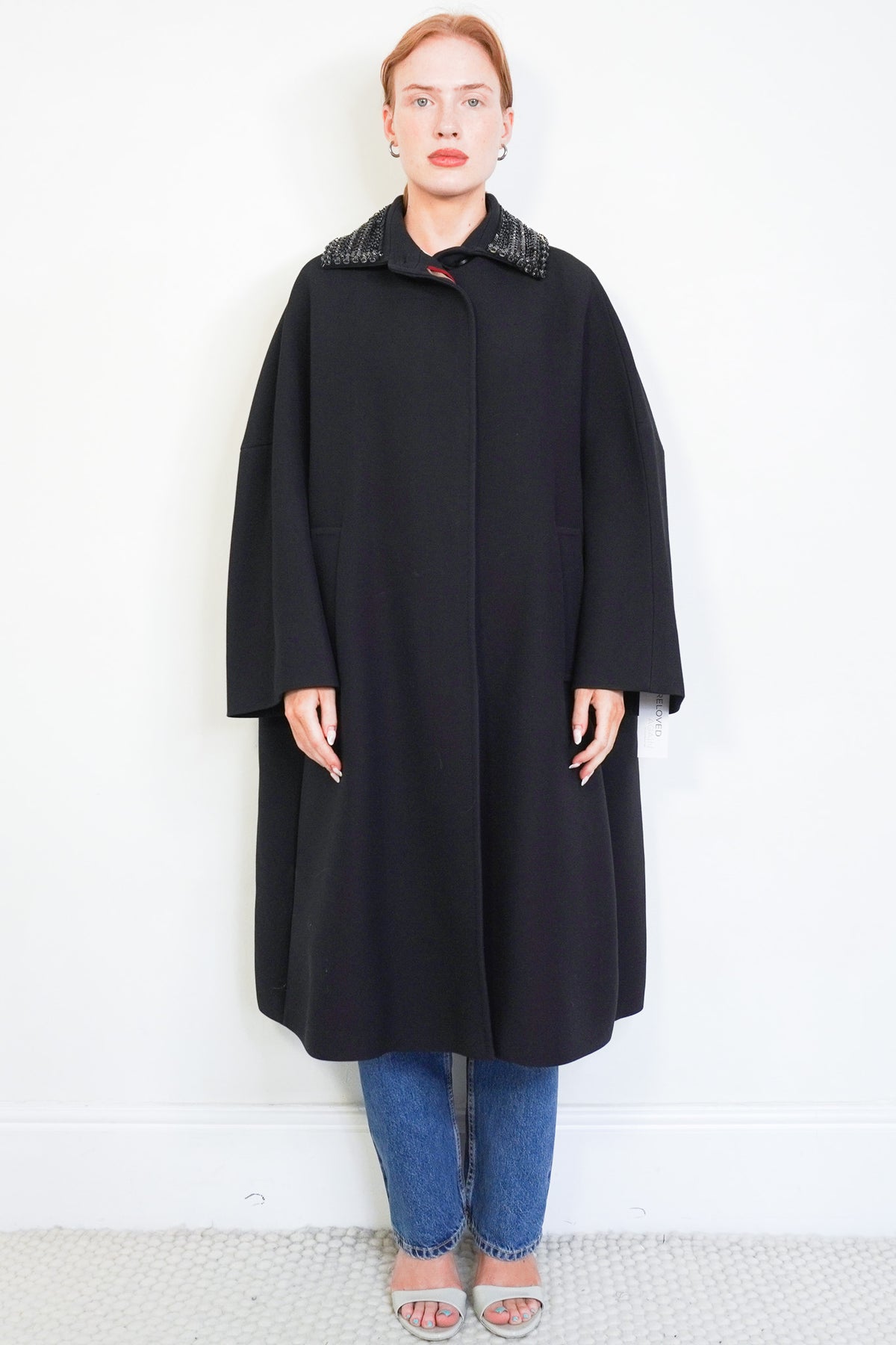 Front Image: MaxMara Atelier Black Coat Chelsea London