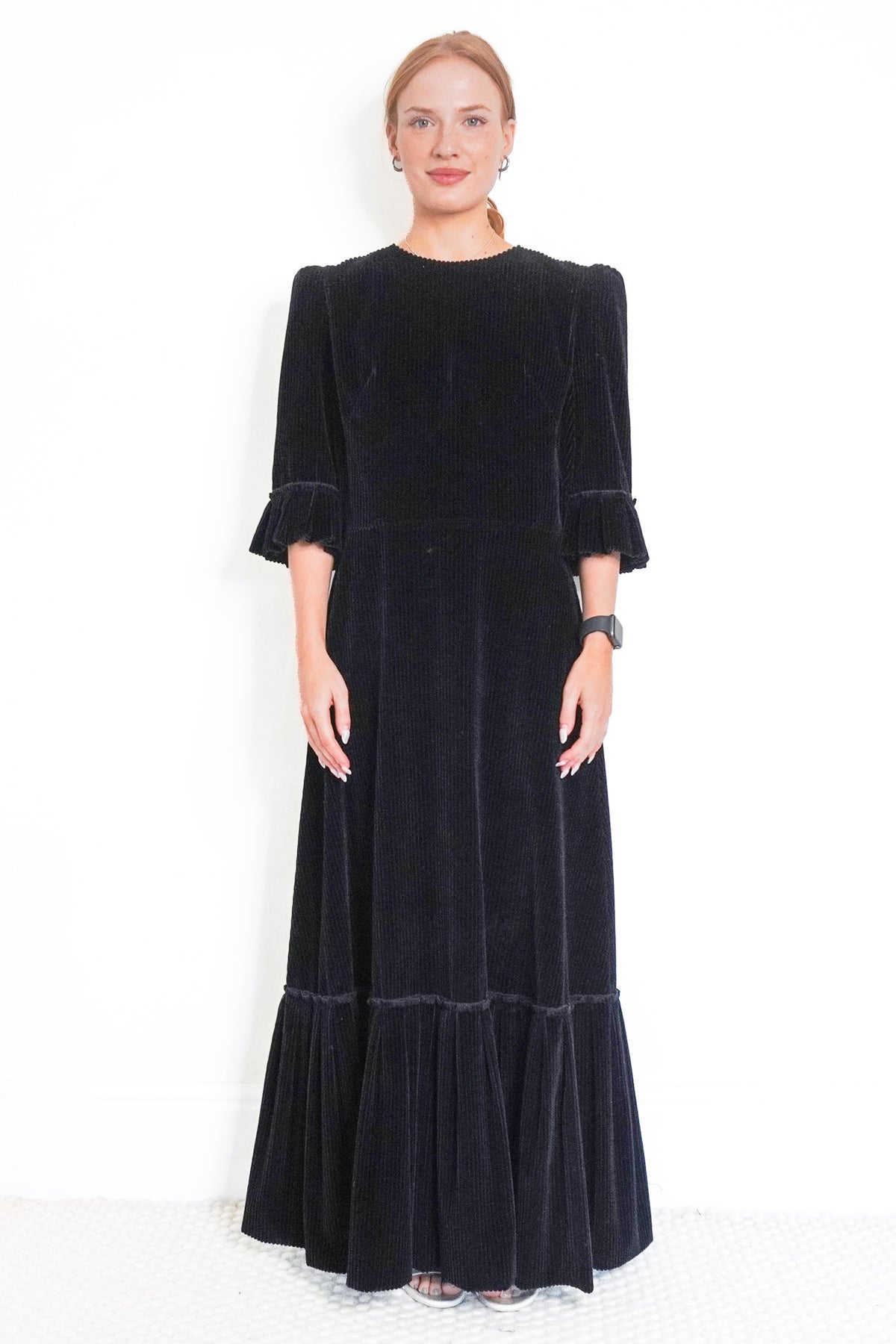 NEW The Vampires Wife Black Corduroy Dress (RRP £800) | Authentic Preloved - Reloved Again
