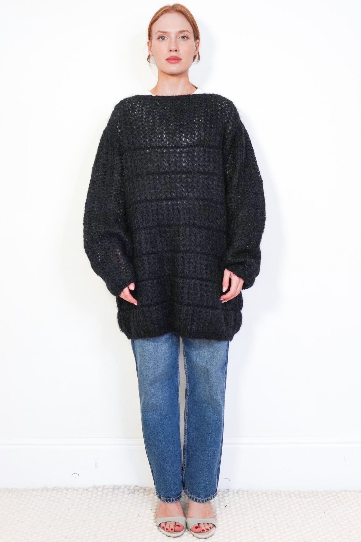 Front Image: Saint Laurent Chunky Knitted Black Jumper