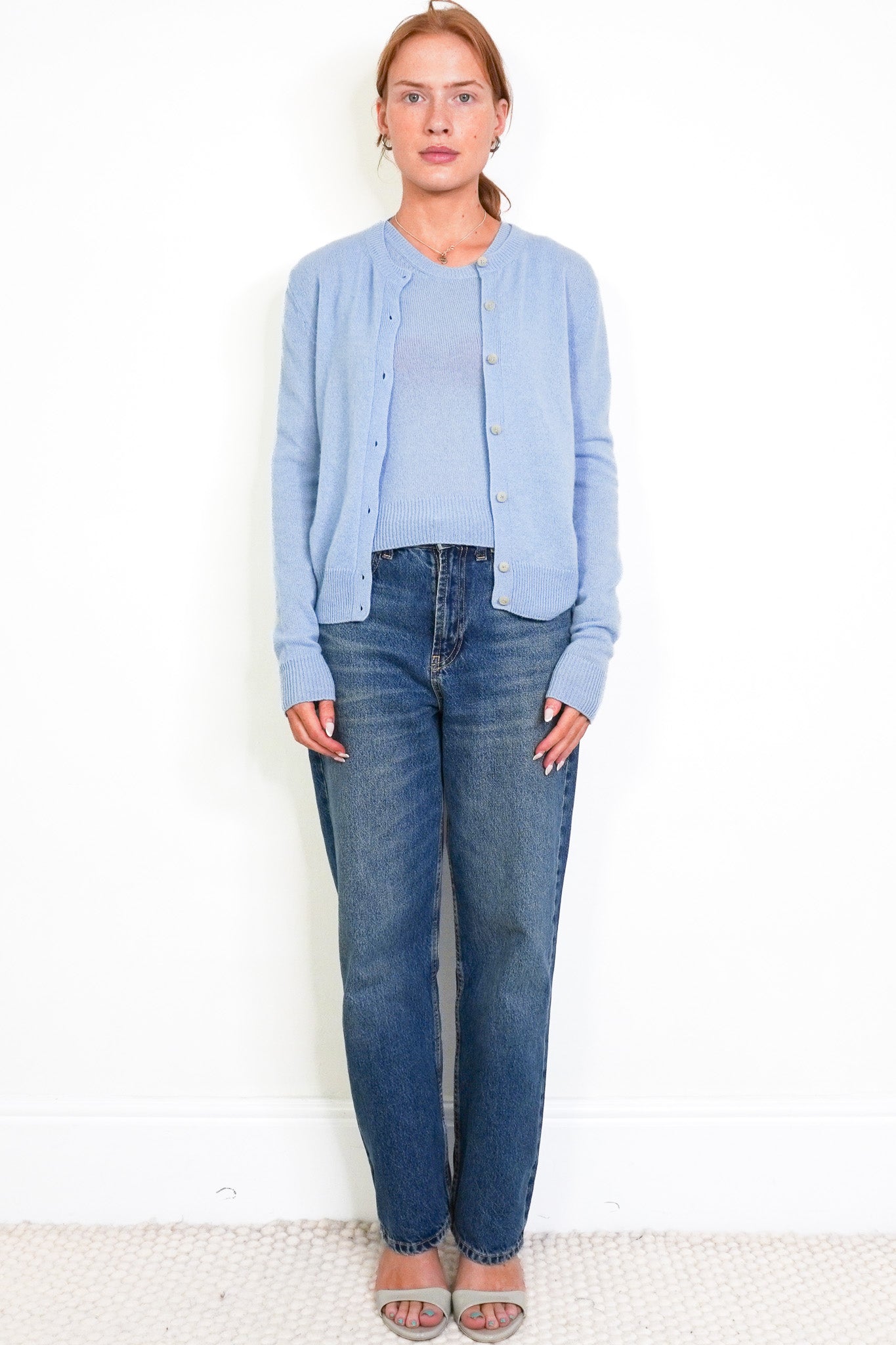 Front Image: The Row Blue Knit Vest Chelsea London