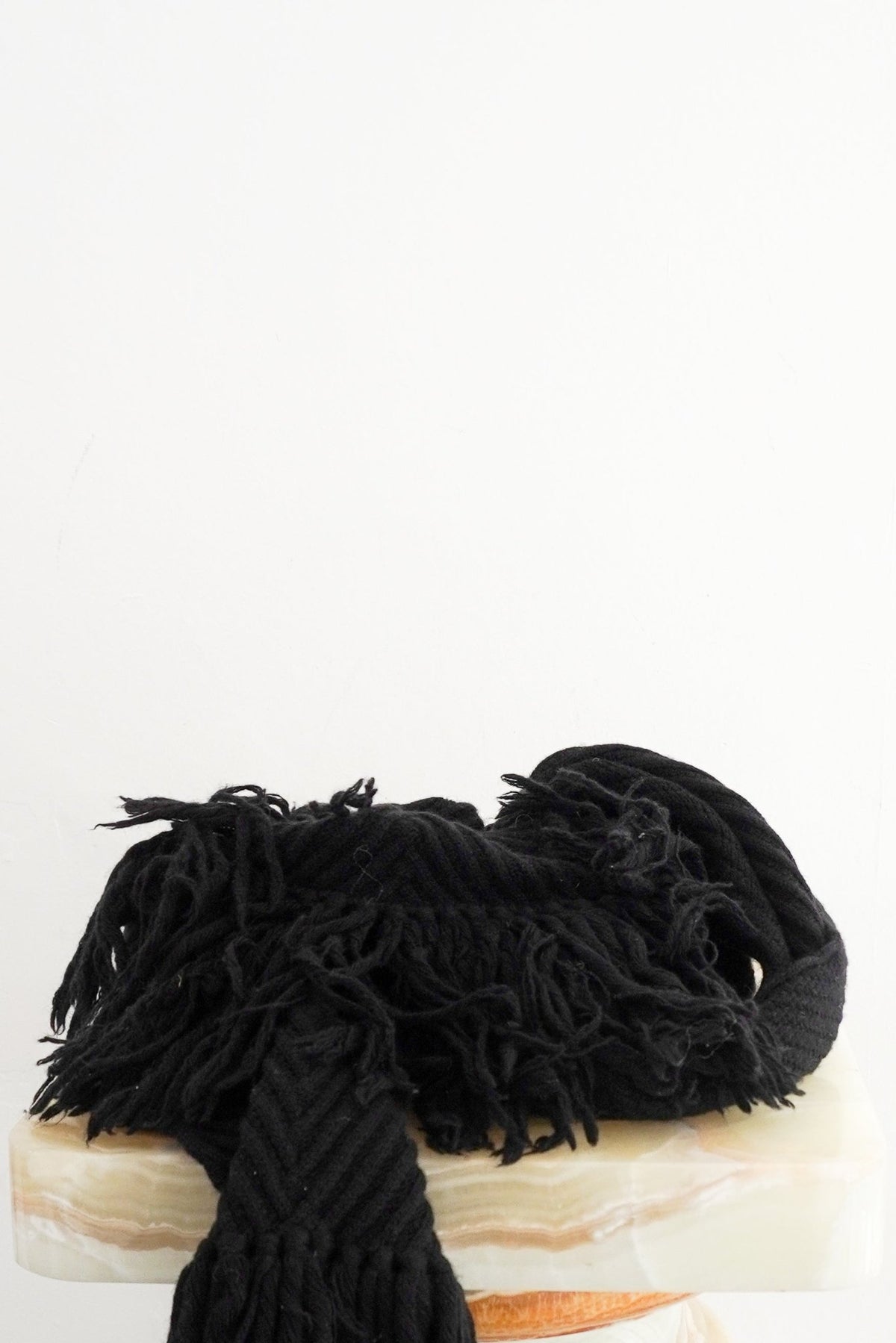 Louis Vuitton Black Ribbed Scarf (RRP £700) | Authentic Preloved FINAL SALE - Reloved Again