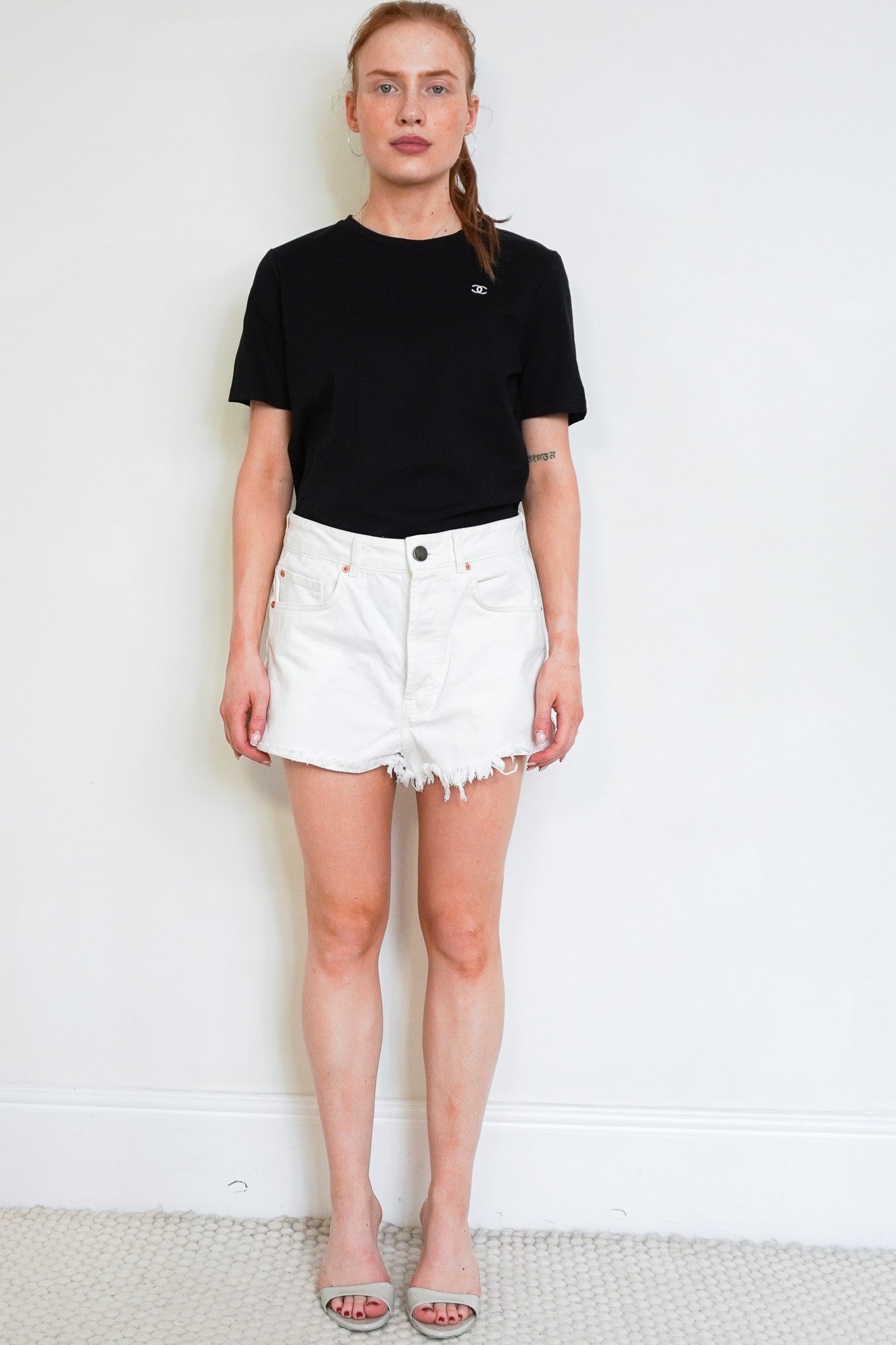 Raey White Denim Shorts RRP £200 | Authentic Preloved - Reloved Again