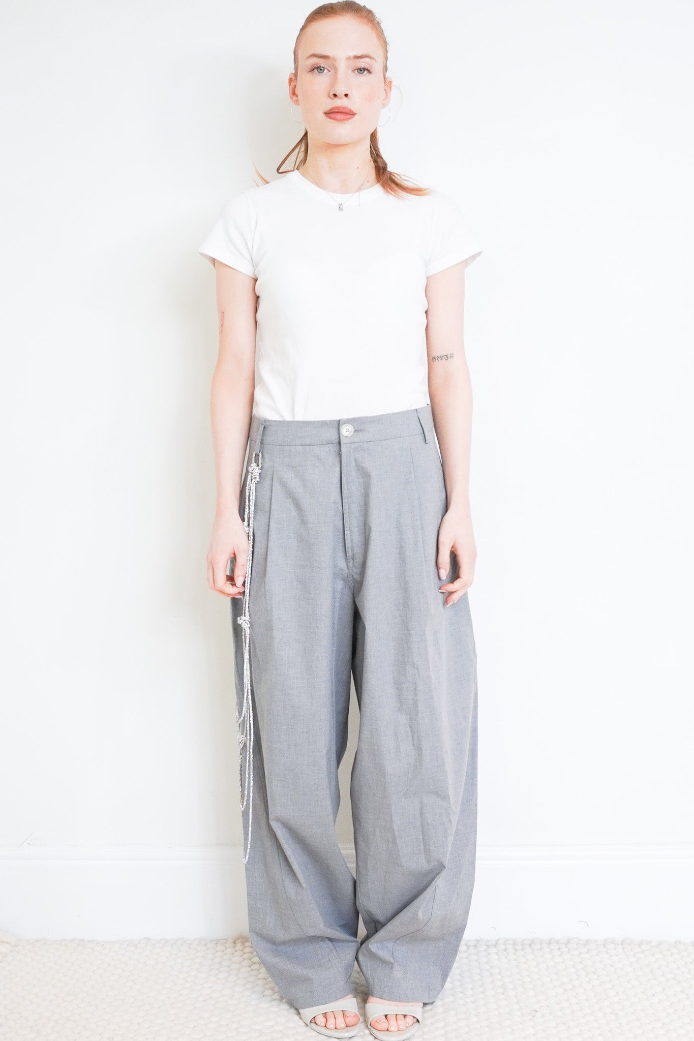 Darkpark Grey Cotton Trousers RRP £602 | Authentic Preloved - Reloved Again