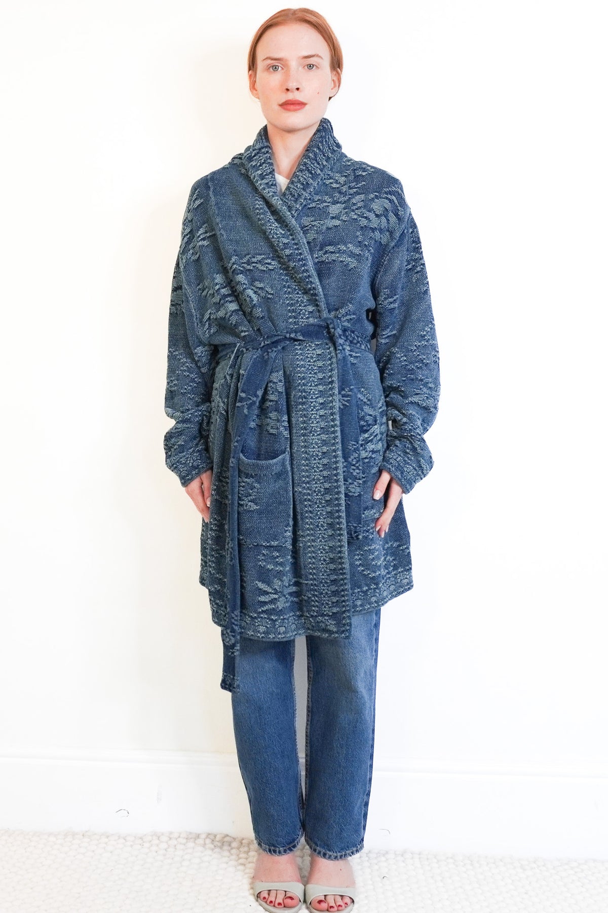 Front: Polo by Ralph Lauren Blue Knitted Cotton Cardigan