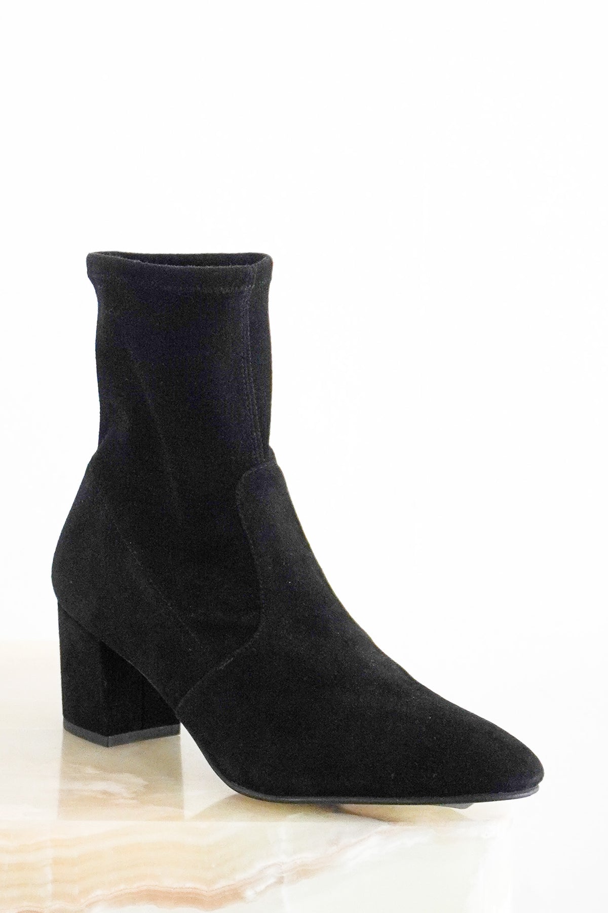 Front image Stuart Weitzman Yuliana Block Heeled Sock Boots