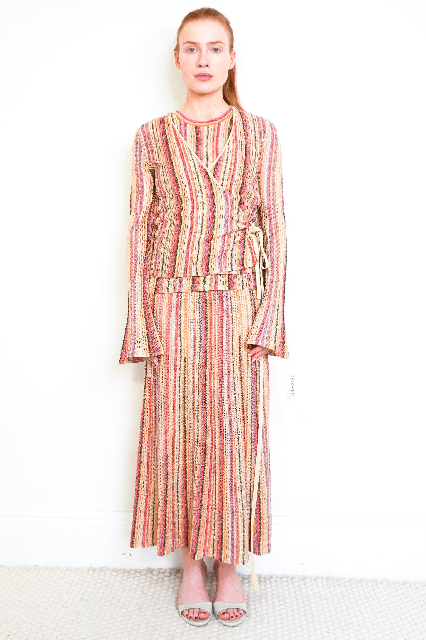 Front image of the Me+Em Knitted Trio Skirt Set Chelsea London