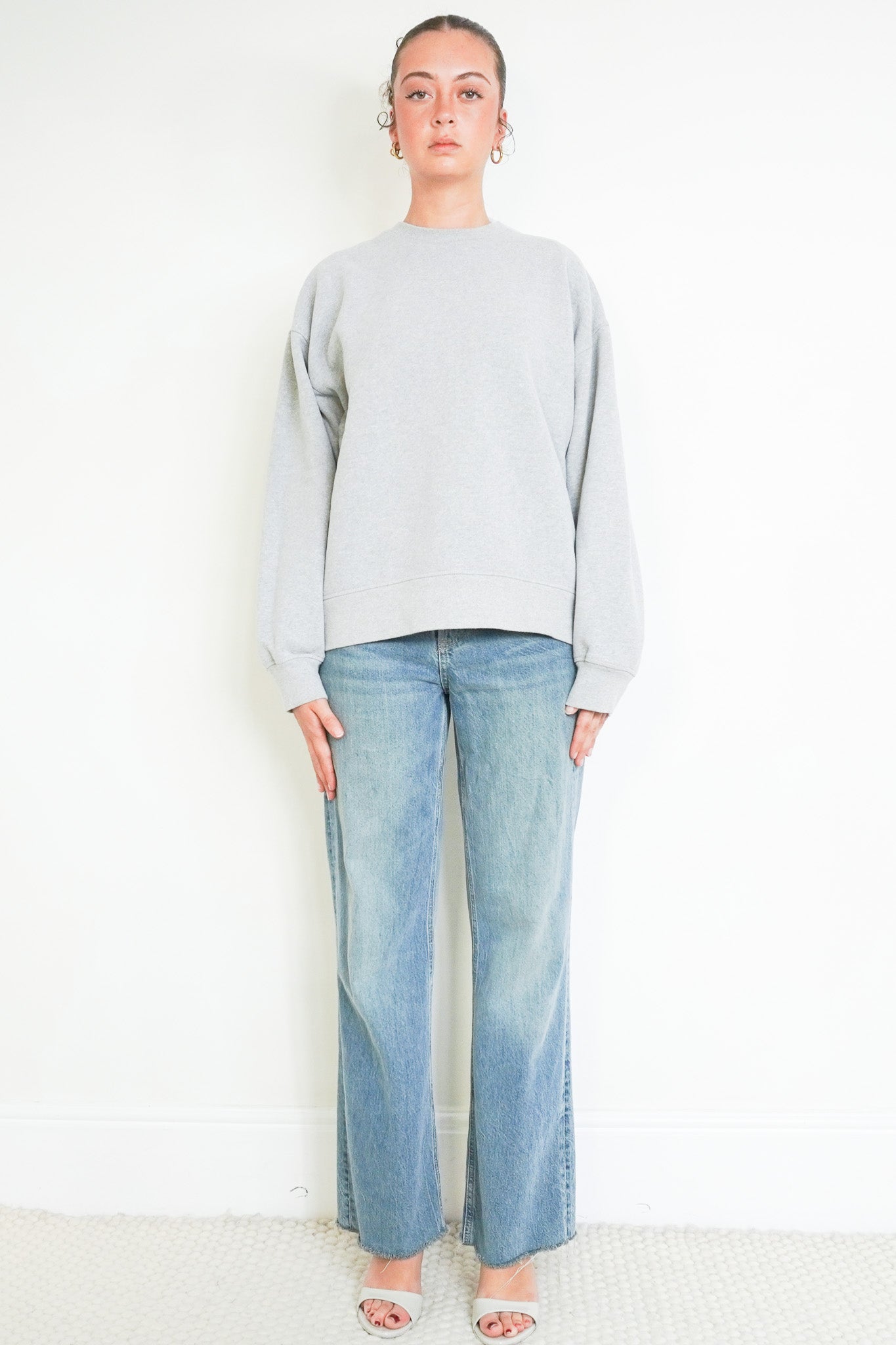Front image of the Raey Grey Sweatshirt Chelsea London